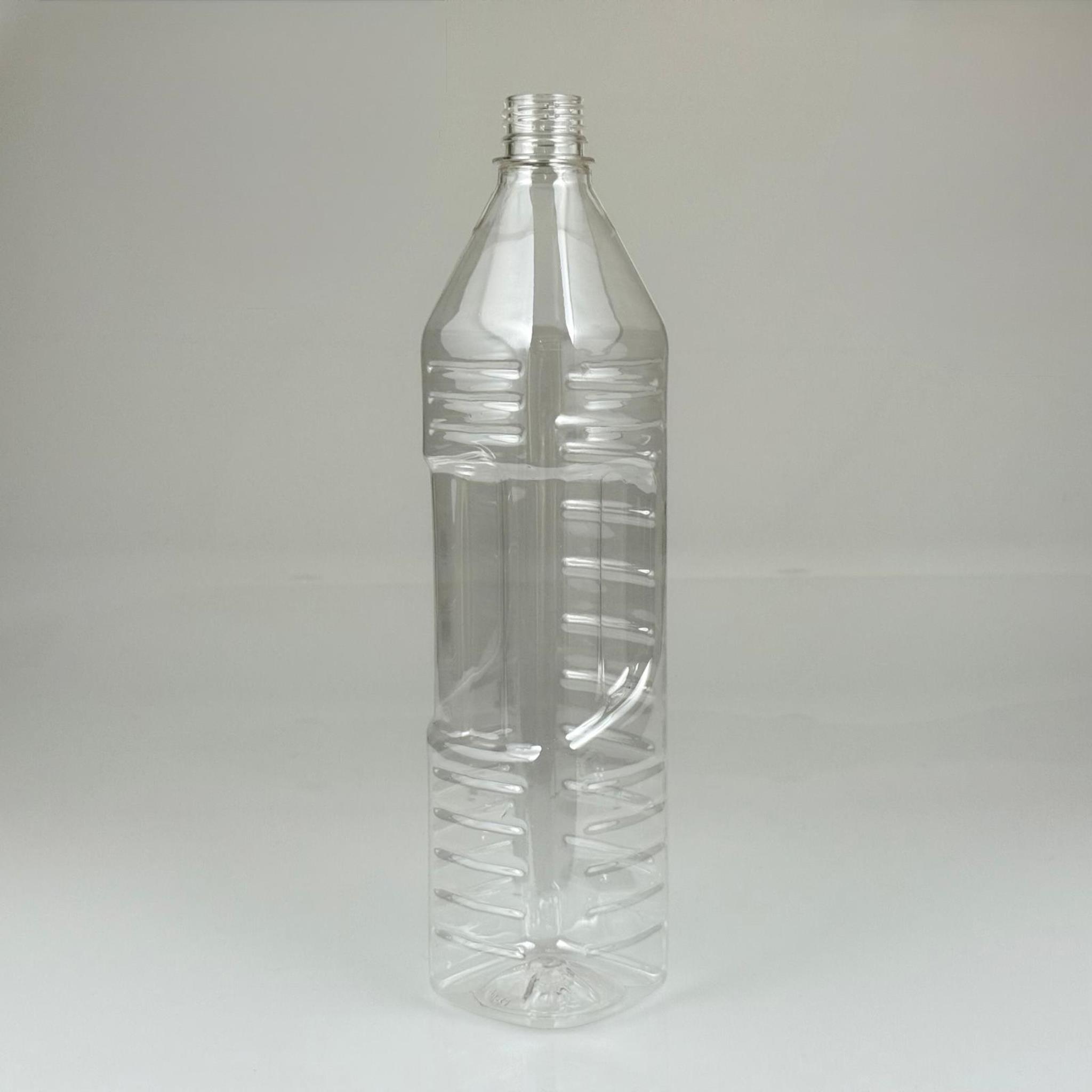 1000 CC KÖŞELİ MODEL PET ŞİŞE KAPAKSIZ (28 AĞIZ VİDALI)  - 1 LİTRE KÖŞELİ PET ZEYTİNYAĞ ŞİŞESİ