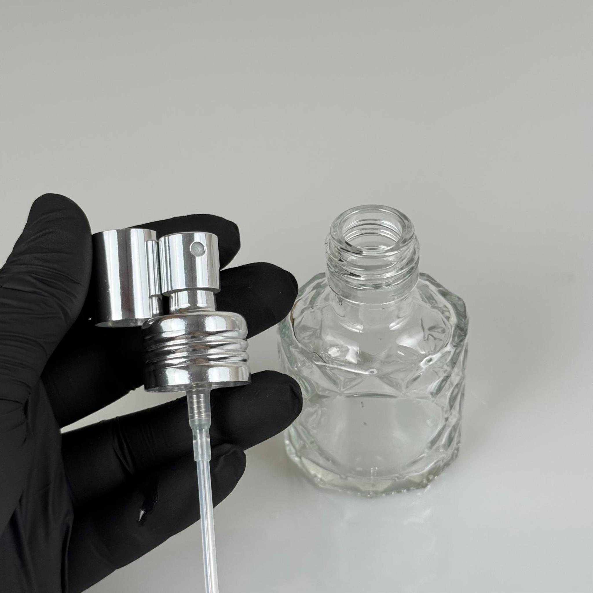 50 ML VELORA MODEL PARFÜM ŞİŞESİ + VİDALI METAL PARFÜM VALF SPREY