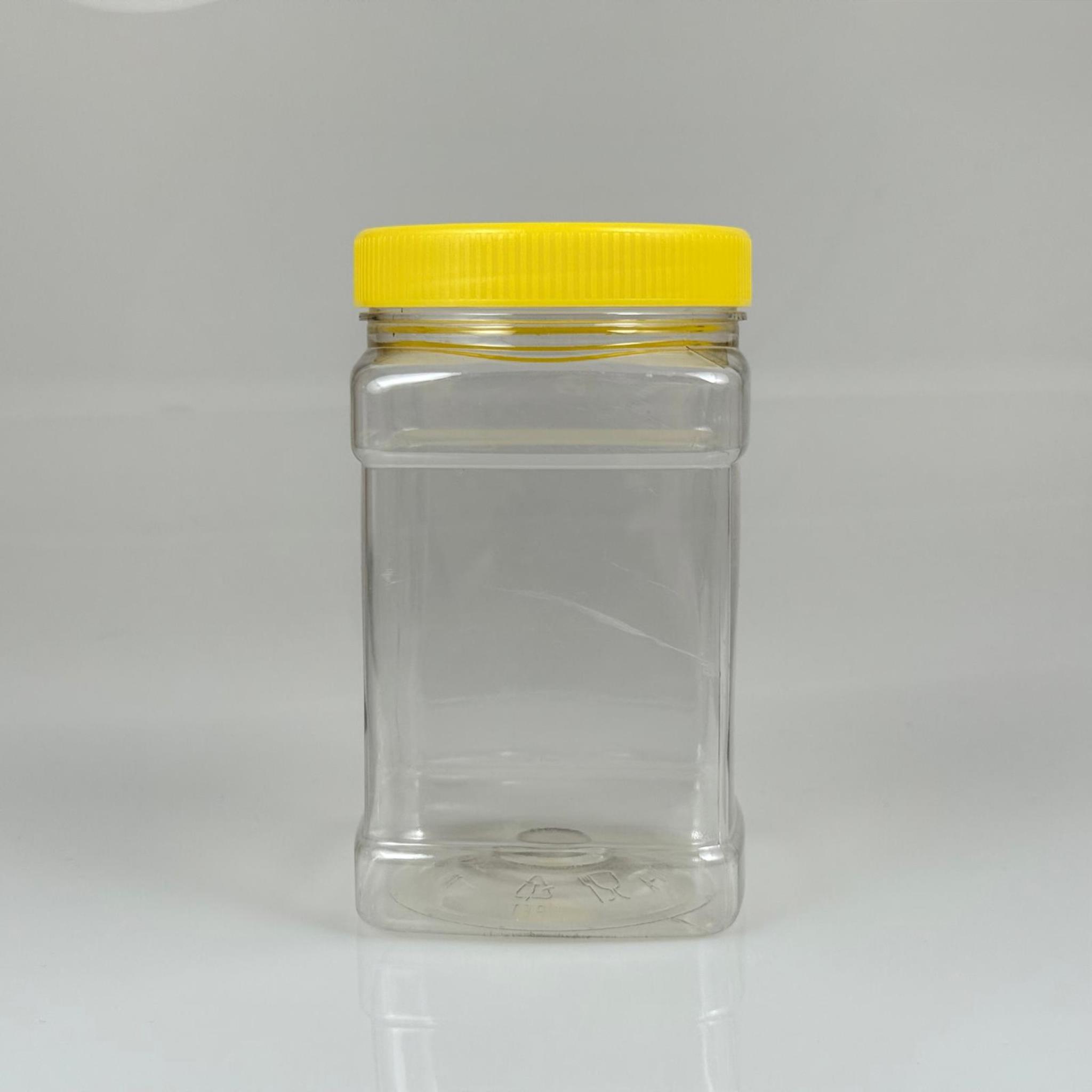 720 CC DOMBY KARE PET KAVANOZ - 720 ML SIZDIRMAZ KAPAKLI PLASTİK KAVANOZ - TURŞU, ZEYTİN, KURUYEMİŞ, BAHARAT KAVANOZLARI VB ALANLARDA KULLANILABİLİR