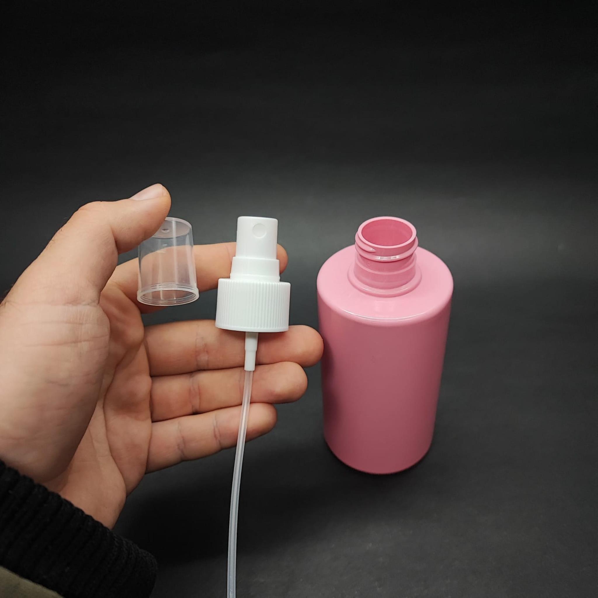 200 CC KÜT BOYUNLU SİLİNDİR PET ŞİŞE (24 GR) - BEYAZ SPREYLİ - 200 ML PLASTİK ŞİŞE - PEMBE