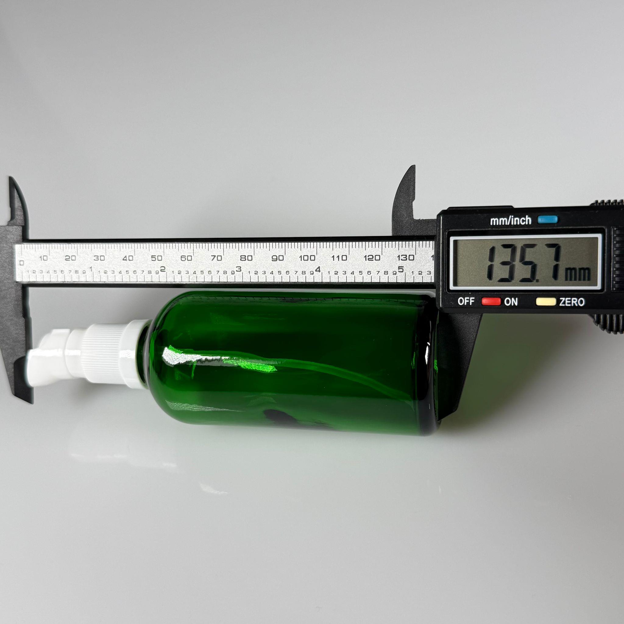 100 CC YEŞİL CAM ŞİŞE - SIZDIRMAZ ETEKLİ BEYAZ LOSYON POMPALI TAKIM - 100 ML LOSYON ŞİŞESİ - YAĞ, KREM GİBİ YOĞUN KIVAMLI SIVILAR İÇİN CAM AMBALAJ