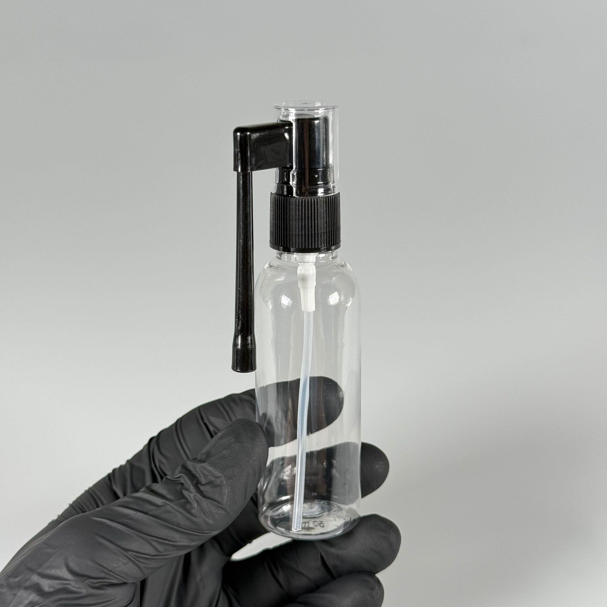 50 ml Farmasötik Plastik Uzun Nozullu Mist Oral Boğaz Spreyli Şeffaf Plastik Şişe - 50 CC SİYAH ORAL BOĞAZ SPREYLİ PET ŞİŞE