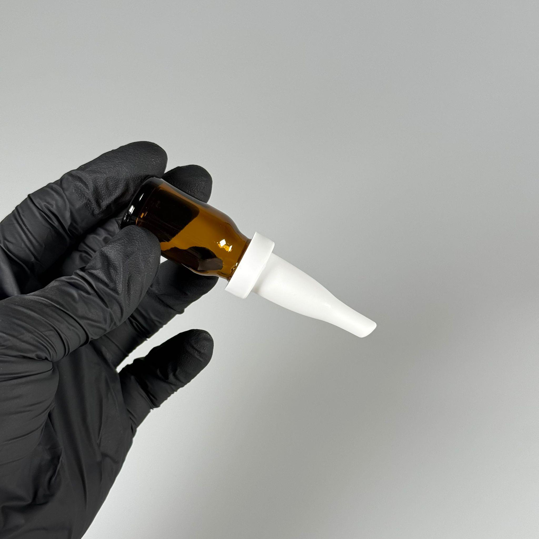 8 CC AMBER KAHVERENGİ CAM PENİSİLİN FLAKON ŞİŞE - 8 ML CAM ŞİŞE + ÜSTTEN DAMLALIKLI KAPAK + İÇ TIPA