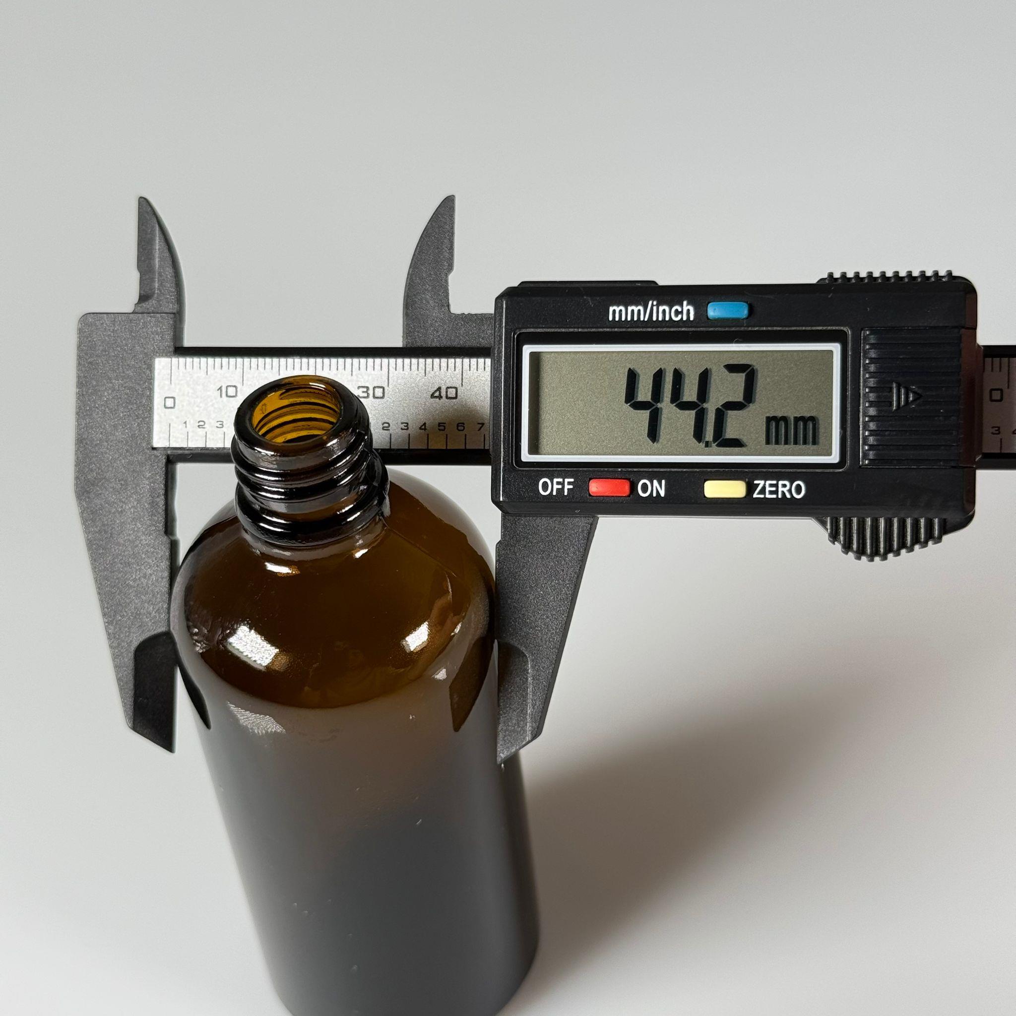 100 CC AMBER CAM ŞİŞE KAPAKSIZ (18 AĞIZ) - 100 ML CAM KAHVERENGİ DROPPER ŞİŞE