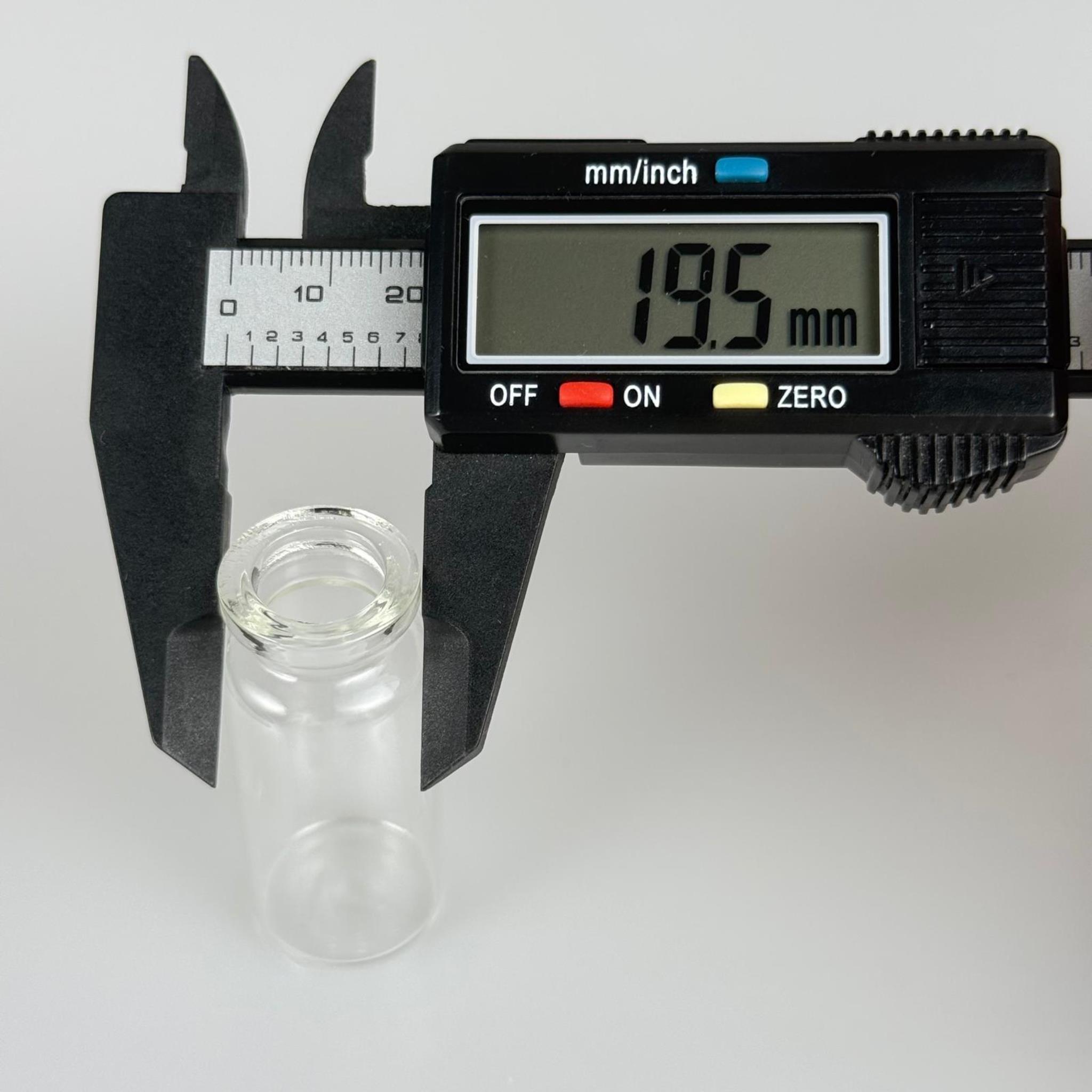 BOROSİLİKAT ŞEFFAF CAM ŞİŞE - 10 CC - 22/50 MM 20 MM