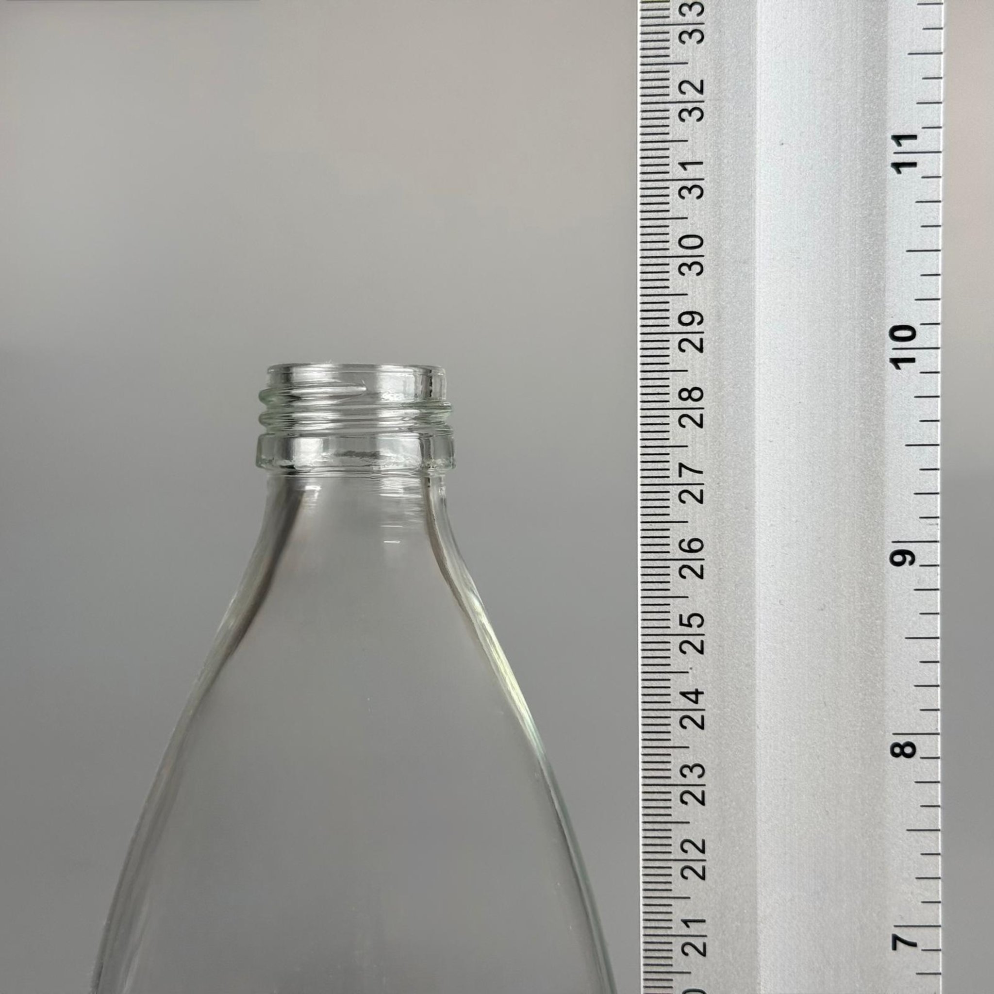 1000 CC ŞEFFAF CAM ŞİŞE KAPAKSIZ (28 AĞIZ) - 1 LİTRE CAM ŞİŞE - 1000 ML CAM ŞİŞE