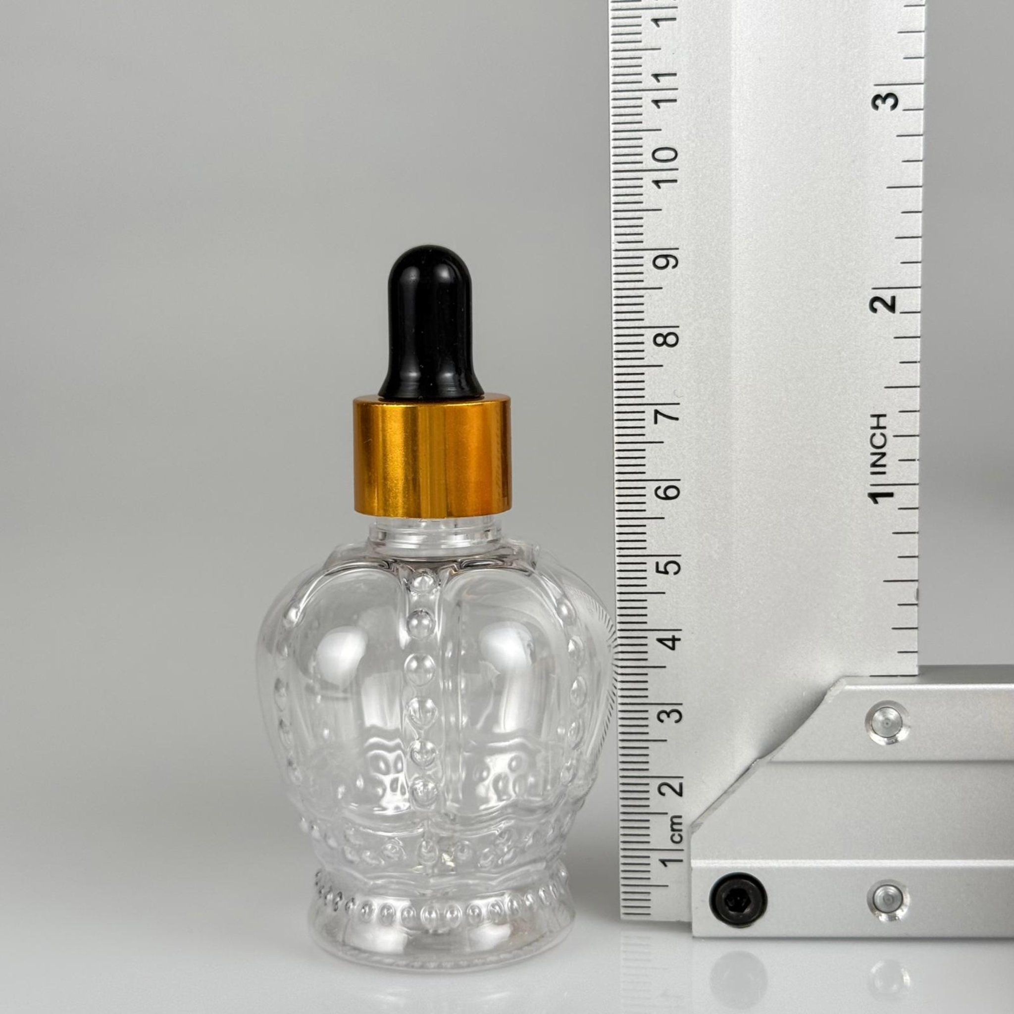 60 CC KRAL TACI MODEL CAM DAMLALIKLI PET ŞİŞE - 60 ML PLASTİK ŞİŞE + SİYAH EMZİK + SİYAH GOLD KAPAK + CAM PİPET TAKIM