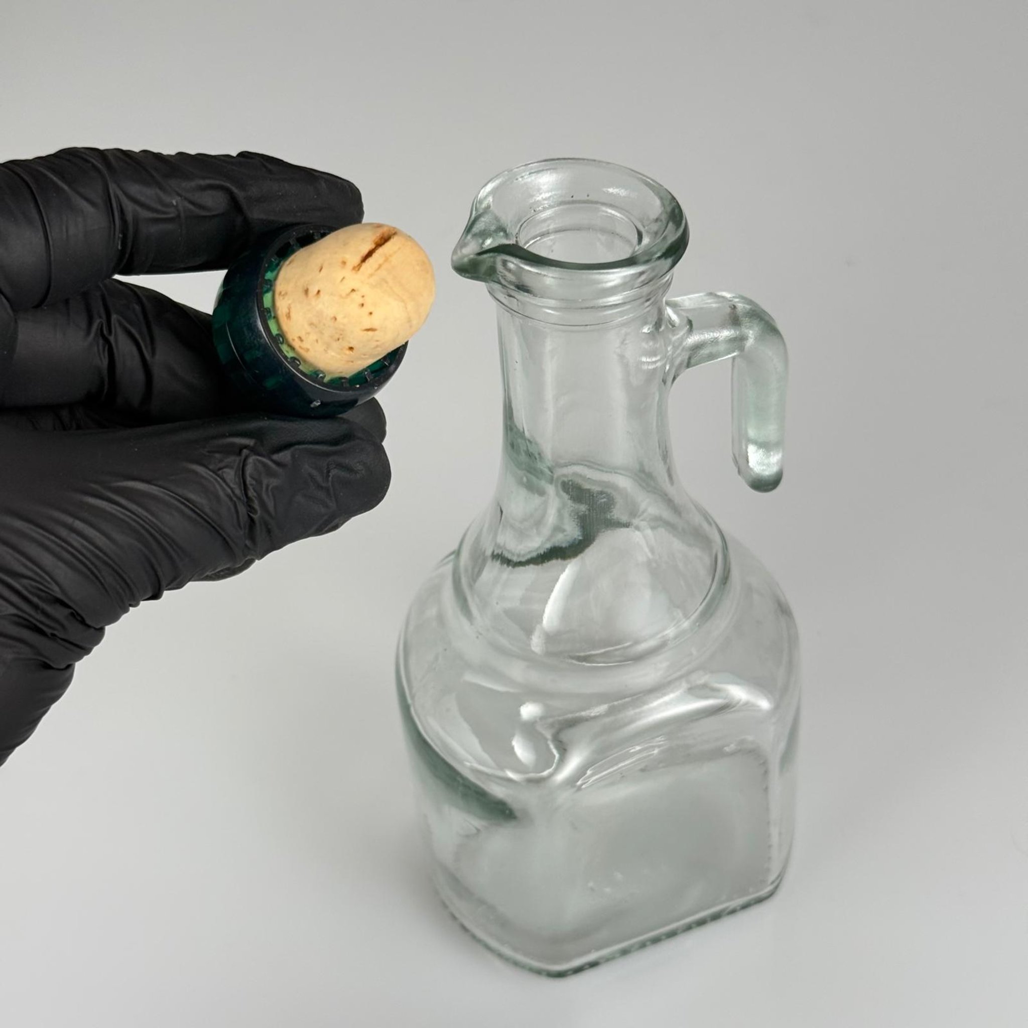 250 CC GAGALI KULPLU YAĞLIK CAM ŞİŞE - 250 ML GALON YAĞDANLIK ŞİŞE - YAĞ ŞİŞESİ - YEŞİL DOĞAL MANTAR TIPALI