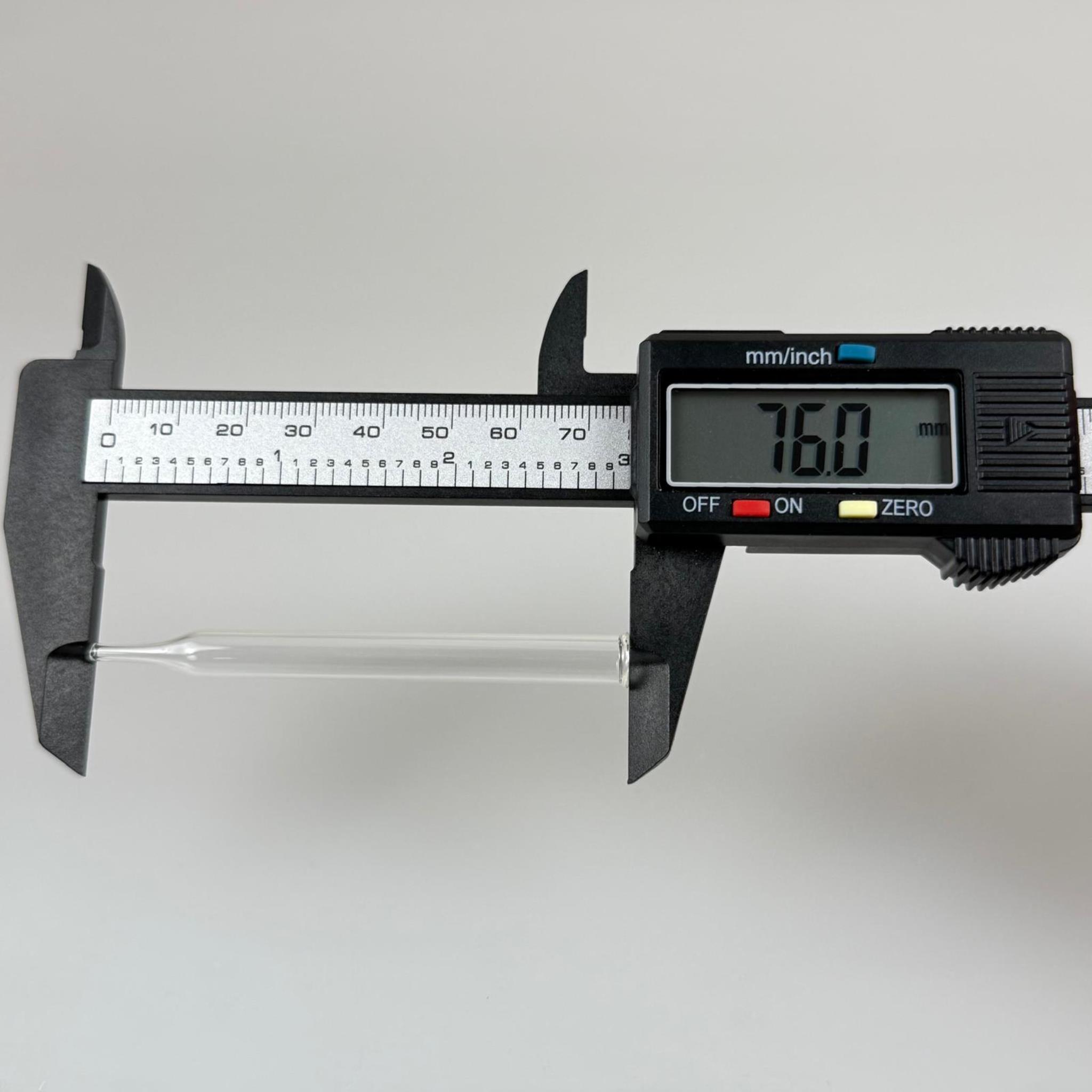 76 MM SİVRİ (UCU İNCE) CAM ÇUBUK - DAMLALIKLI ŞİŞE İÇİN CAM PİPET