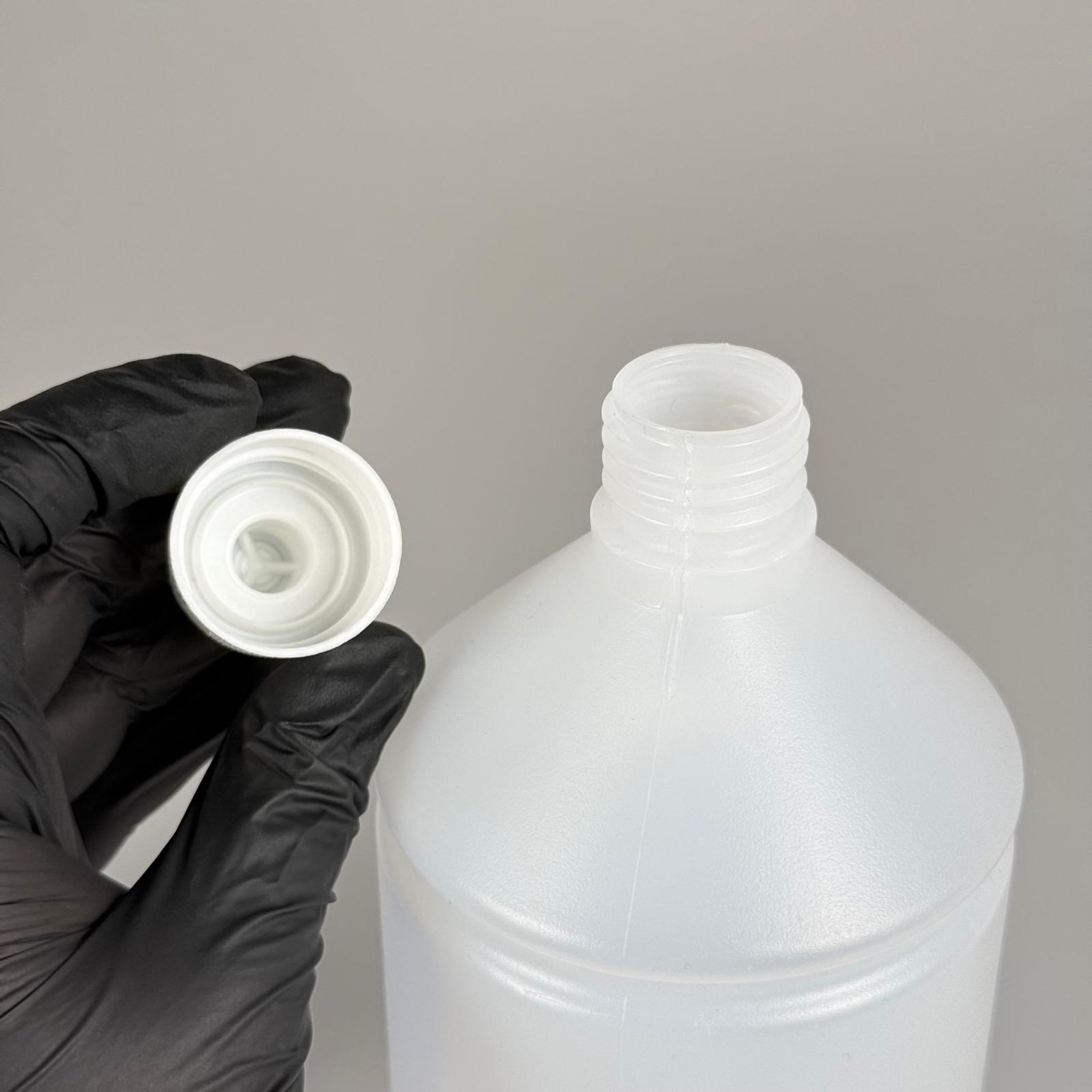 1000 CC TİNER ŞİŞESİ - BEYAZ PUSH PULL KAPAKLI - 1000 ML KİMYASALA DAYANIKLI PLASTİK ŞİŞE - 1 LT POLİETİLEN ŞİŞE
