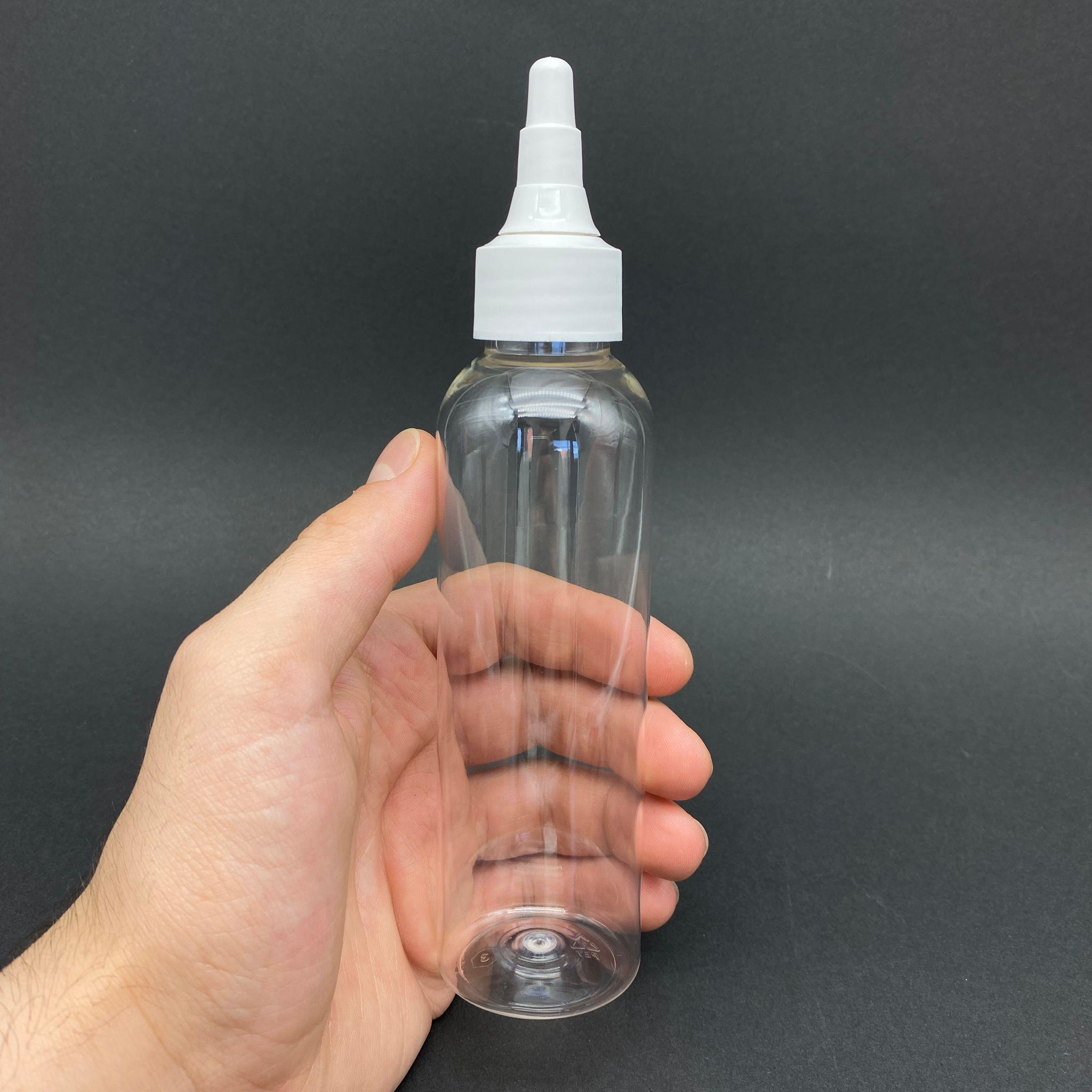 150 CC PET ŞİŞE - BEYAZ ASANSÖR AKITICI KAPAKLI - 150 ML PLASTİK AKITICILI ŞİŞE