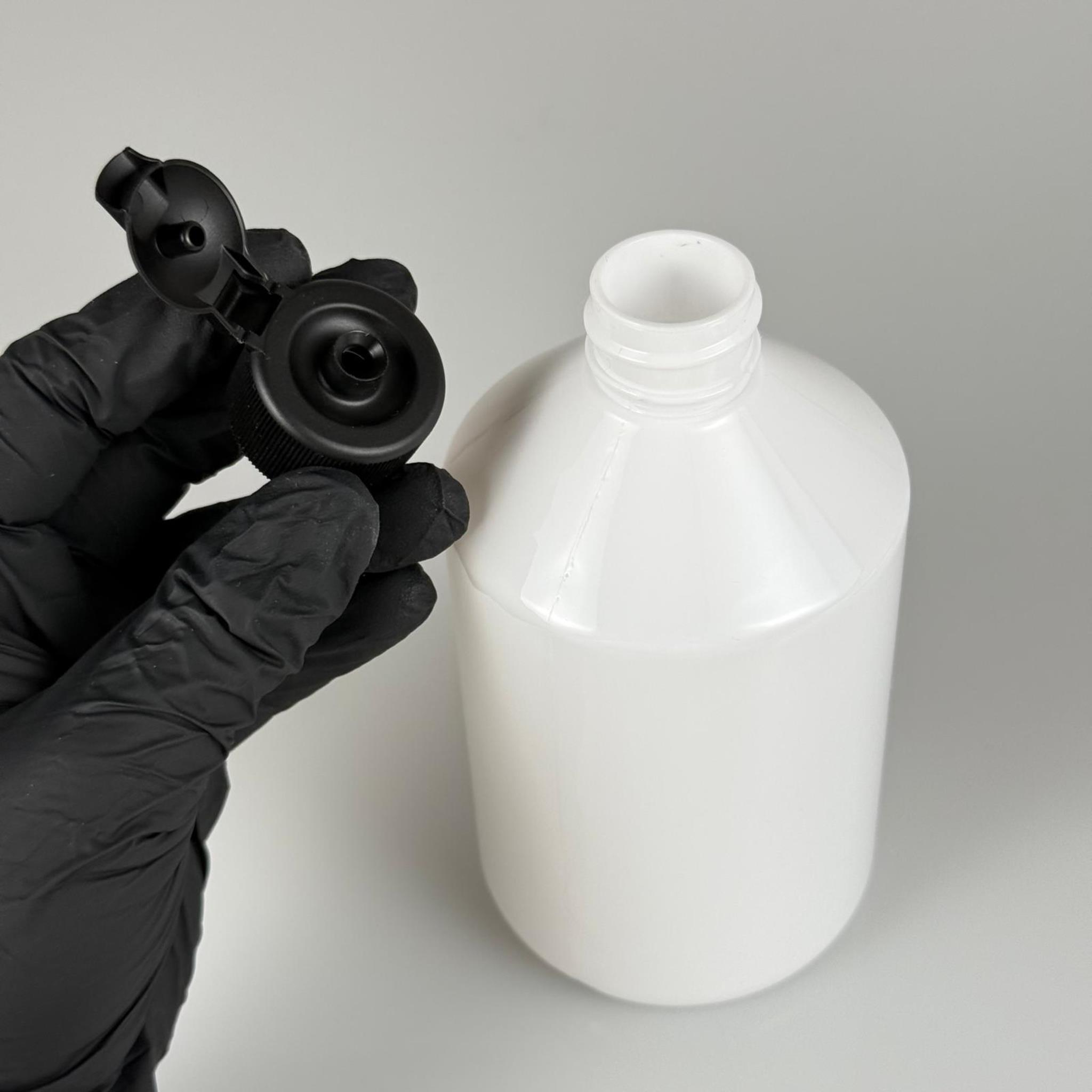 500 CC BEYAZ PET ŞİŞE - 500 ML BEYAZ PLASTİK ŞİŞE SİYAH FLİPTOP AÇILIR KAPANIR KAPAKLI