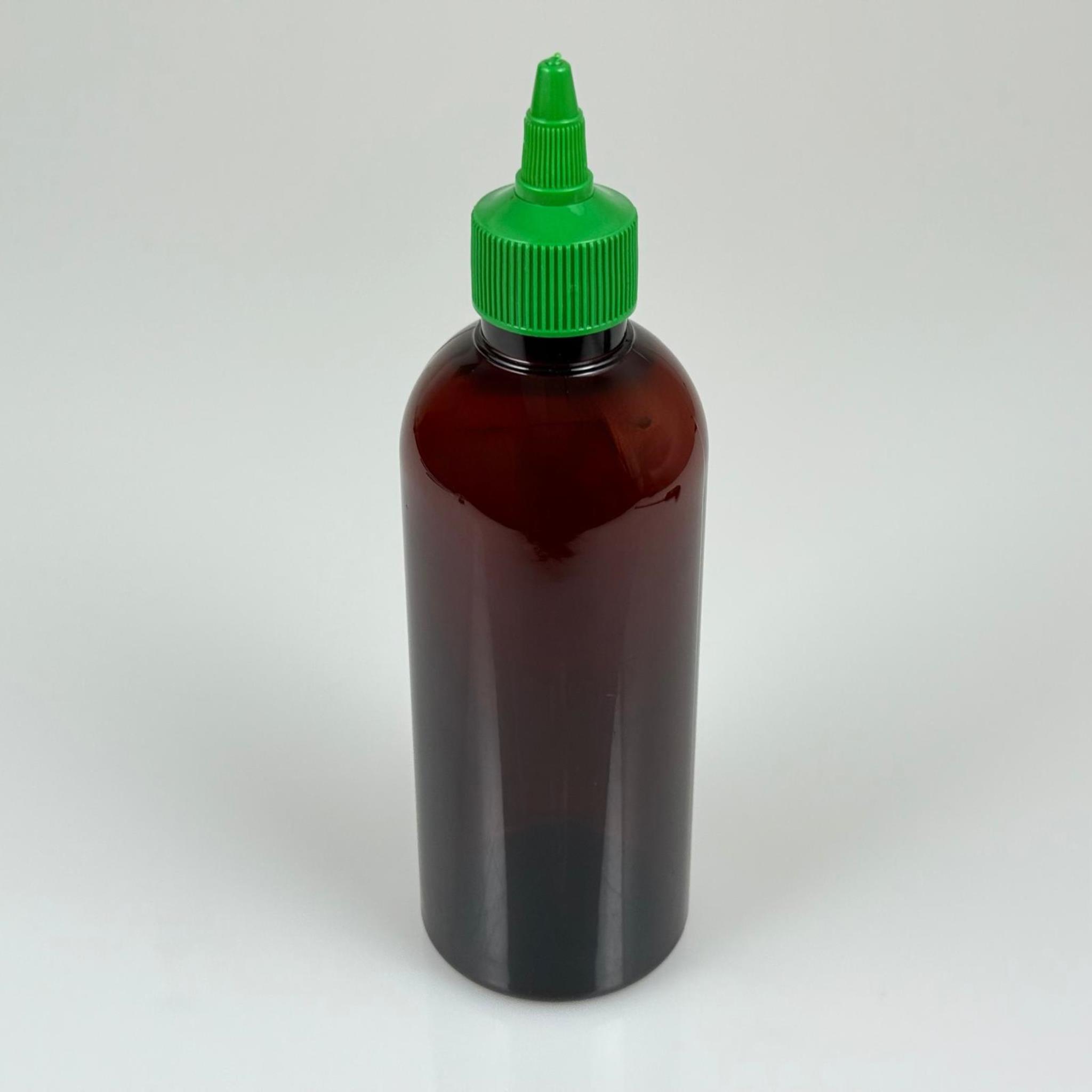 ZEYTİNYAĞI, SOS, ACI SOS, SİRKE, SRIRACHA VB BOŞ ŞİŞELERİ - YEŞİL SİVRİ TWİST AKITICI KAPAK + 400 ML AMBER PET PLASTİK ŞİŞE TAKIM