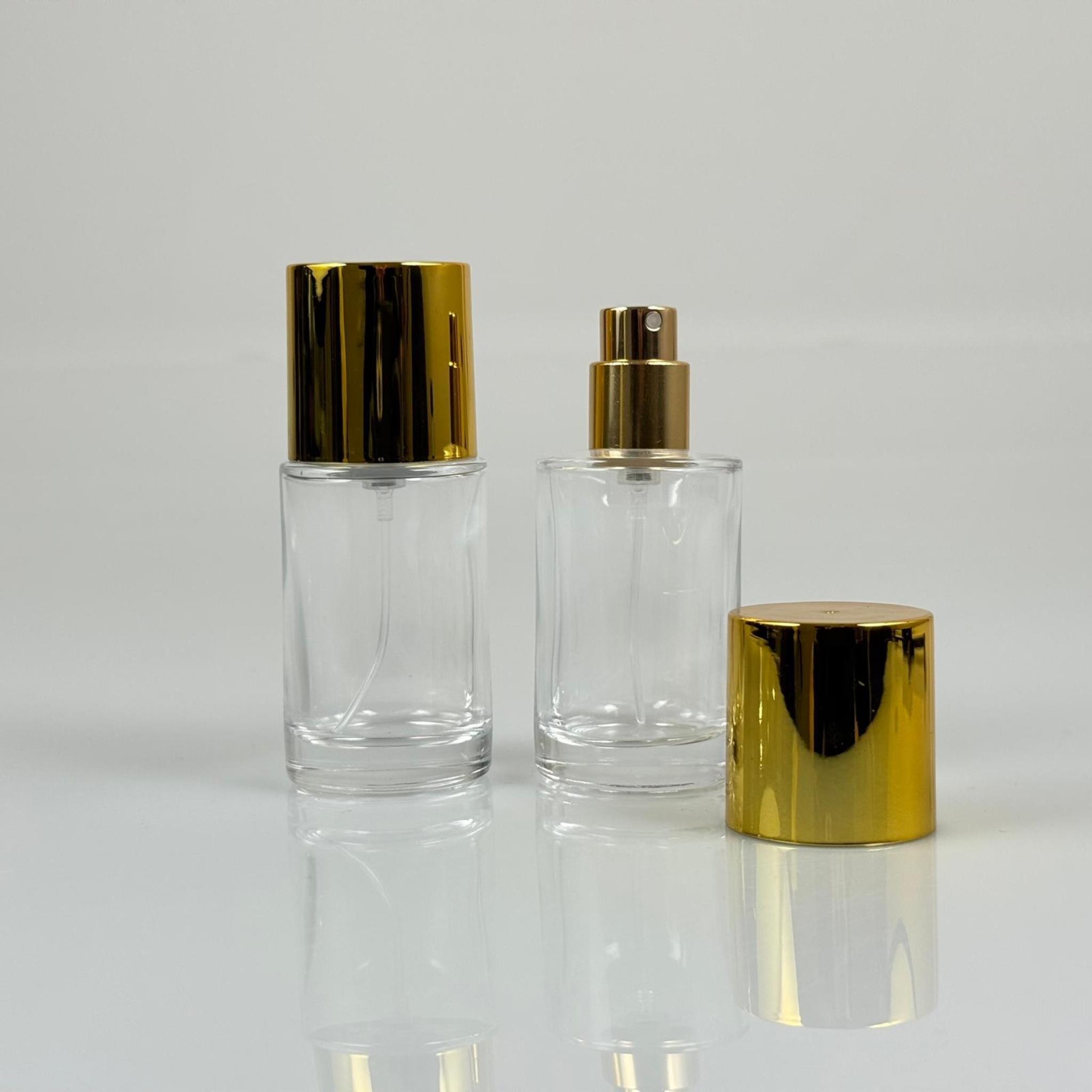 30 ML SİLİNDİR MODEL SAVAGE PARFÜM ŞİŞESİ - GOLD METAL SPREYLİ + GOLD GENİŞ KAPAKLI (AĞIZ 15 MM GEÇME KOLAY KAPAMA)