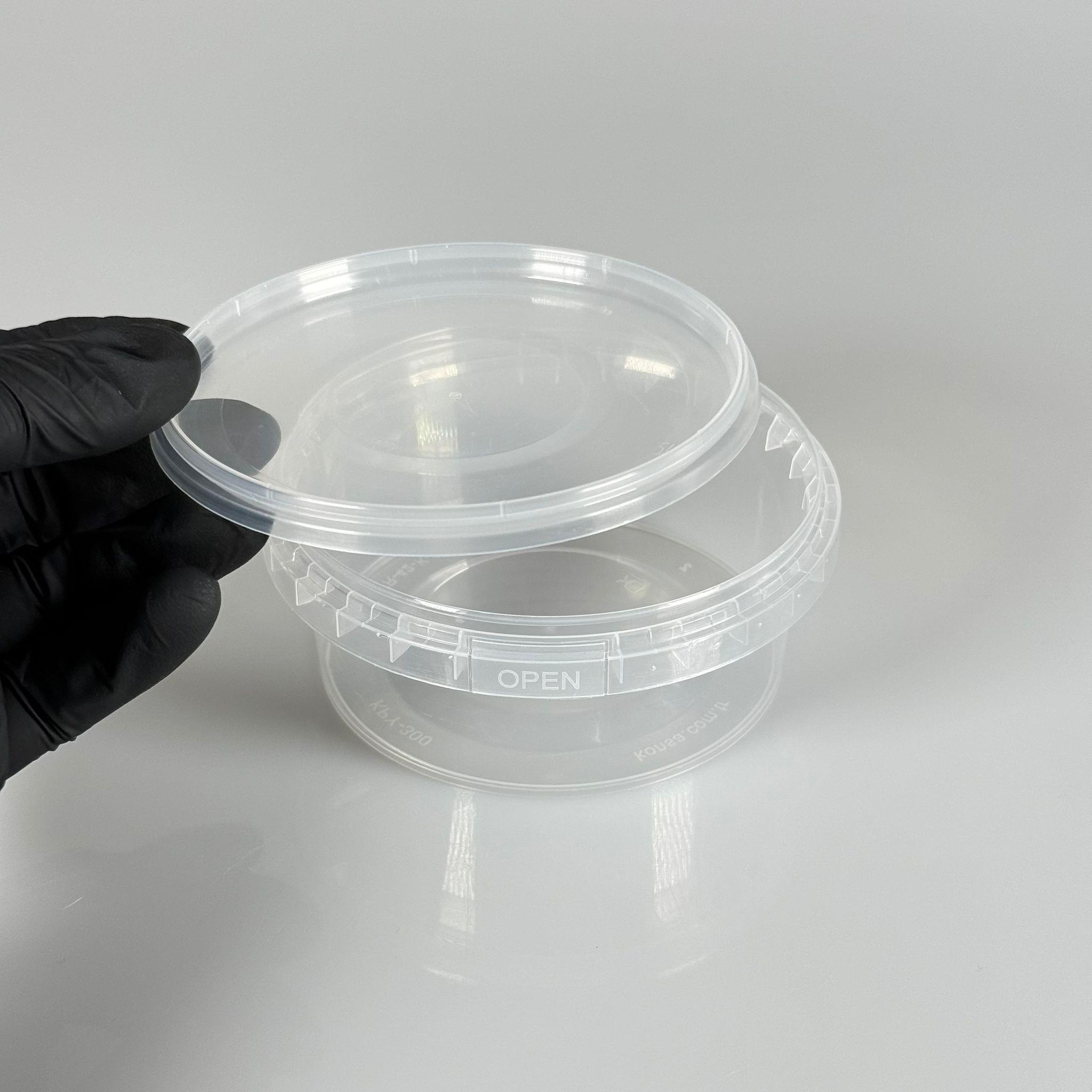 300 CC PLASTİK KOVA - ŞEFFAF - 300 ML GIDAYA UYGUN SIZDIRMAZ KİLİTLİ KAPAKLI KOVA - KURABİYE KABI, BÖĞÜRTLEN AHUDUDU AMBALAJI, PETEK KOVAN BAL KUTUSU, HURMA KOVASI VB ALANLARDA KULLANILABİLİR.