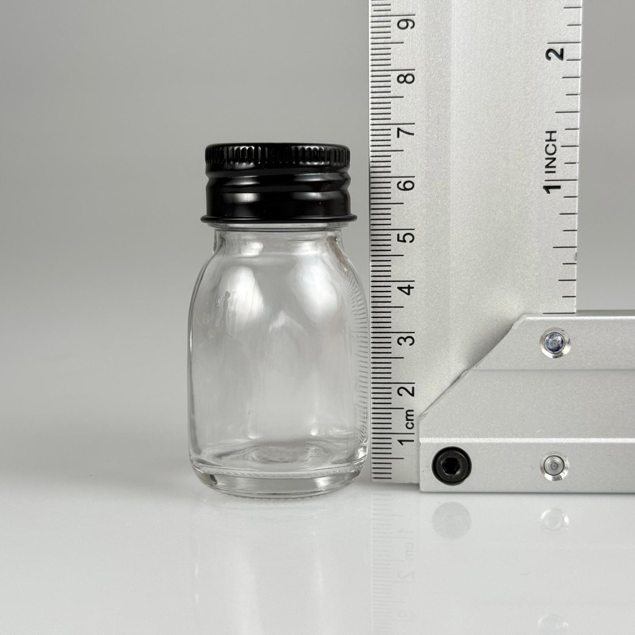 30 CC GENİŞ AĞIZLI ŞEFFAF CAM ŞİŞE + SİYAH METAL KAPAKLI TAKIM - 30 ML ŞEFFAF ŞURUP ECZA ŞİŞESİ - MİNİ ŞEFFAF SHOT VE TADIM ŞİŞESİ