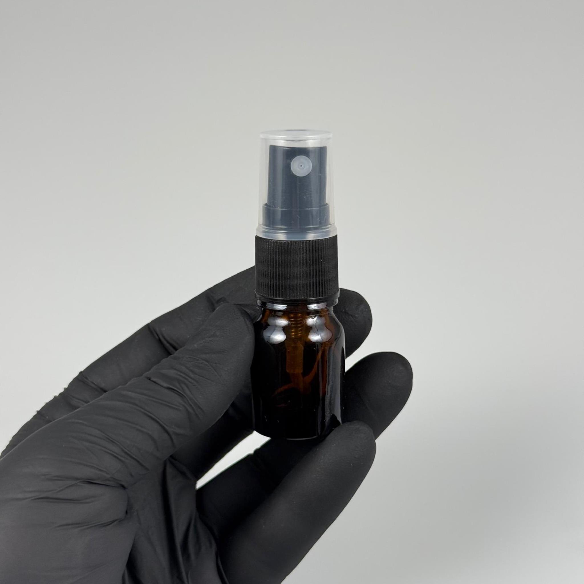 3 CC AMBER CAM ŞİŞE SİYAH SPREYLİ TAKIM - 3 ML KAHVERENGİ SPREYLİ ŞİŞE