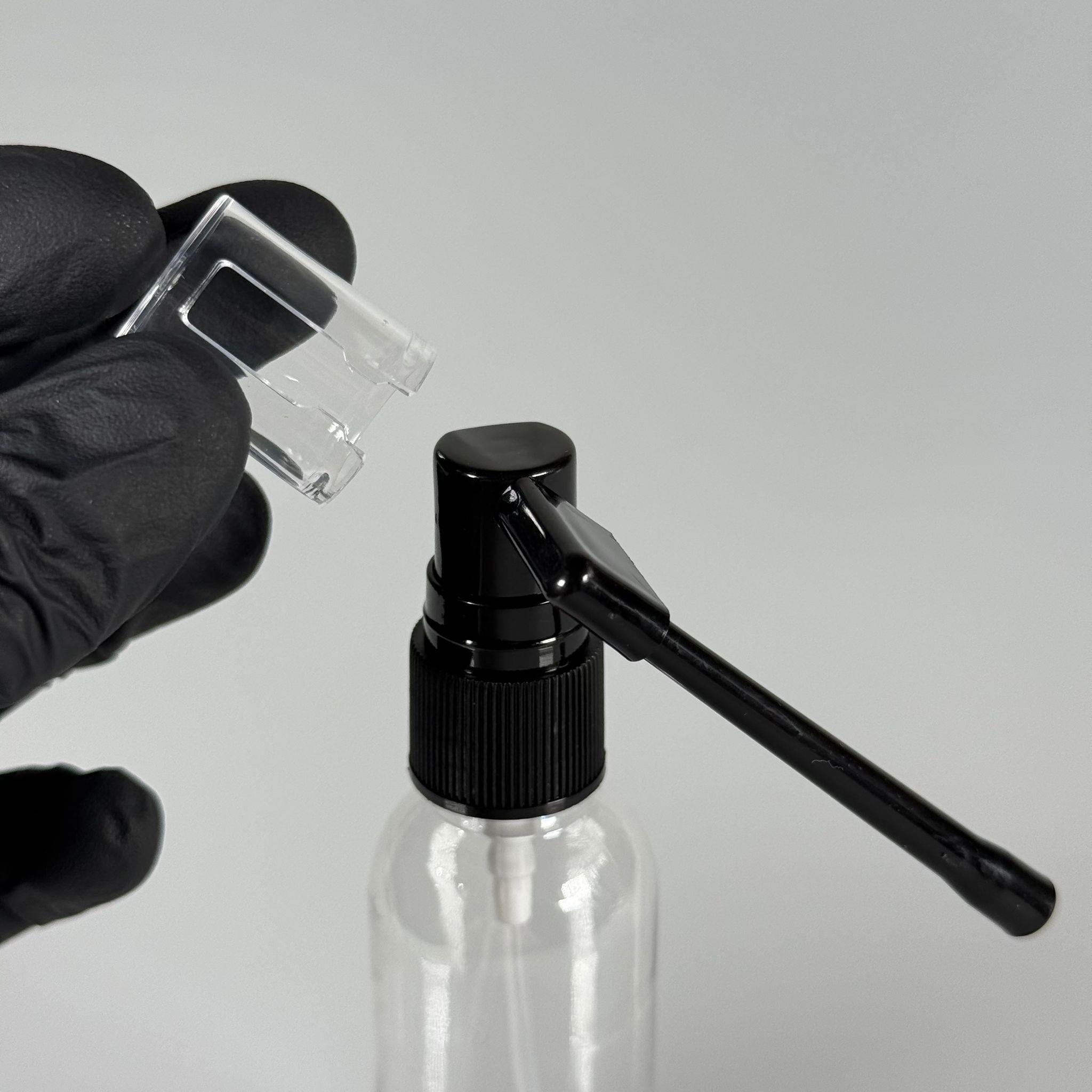 50 ml Farmasötik Plastik Uzun Nozullu Mist Oral Boğaz Spreyli Şeffaf Plastik Şişe - 50 CC SİYAH ORAL BOĞAZ SPREYLİ PET ŞİŞE