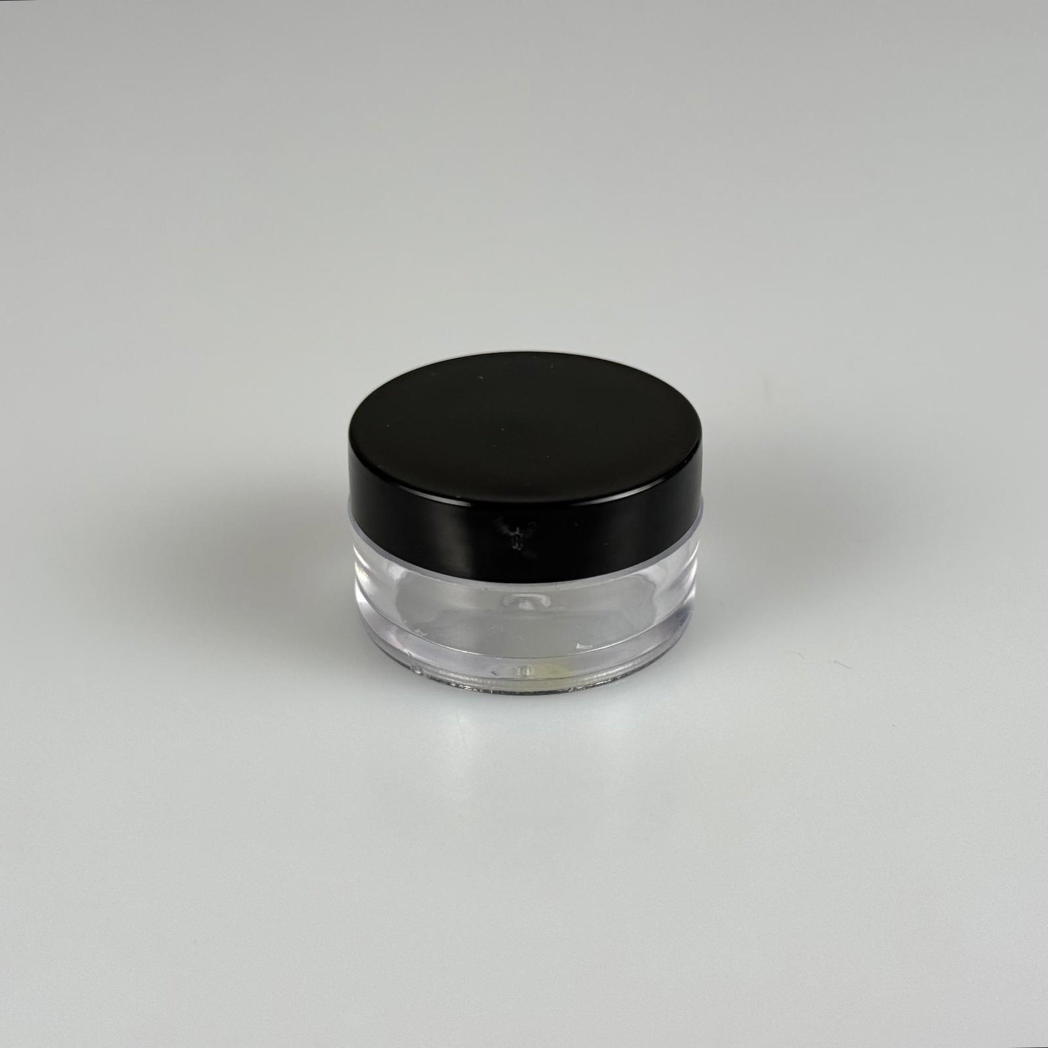 5 CC ŞEFFAF MİKA KREM KAVANOZU - SİYAH KAPAKLI - 5 ML MİKA KREM KAVANOZU - UFAK PLASTİK KAVANOZ - AKRİLİK KAVANOZ - KÜÇÜK KAVANOZ - MİNİ AMBALAJ