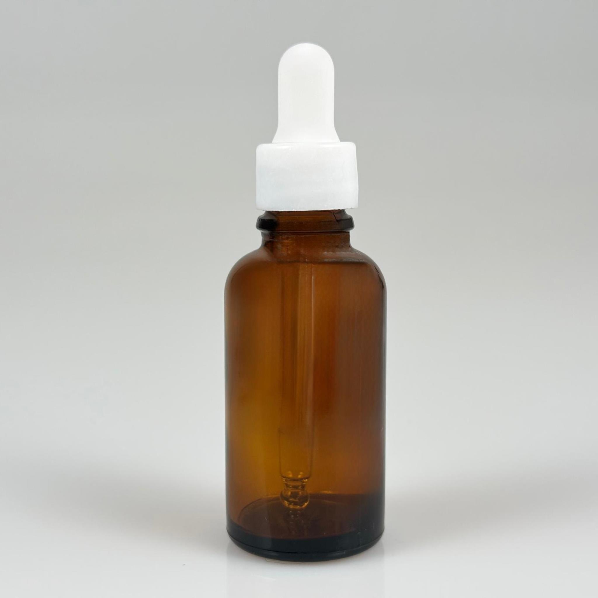 30 CC AMBER CAM DAMLALIKLI ŞİŞE - BEYAZ EMZİK + BEYAZ DÜZ KAPAK + CAM PİPET TAKIM - 30 ML KAHVERENGİ DAMLALIKLI ŞİŞE SETİ