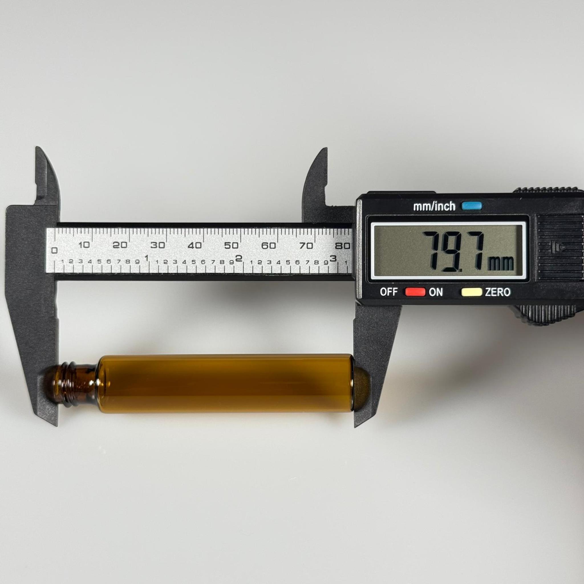 10 CC AMBER CAM ŞİŞE - 14 MM VİDALI AĞIZ - KAPAKSIZ 10 ML CAM ŞİŞE