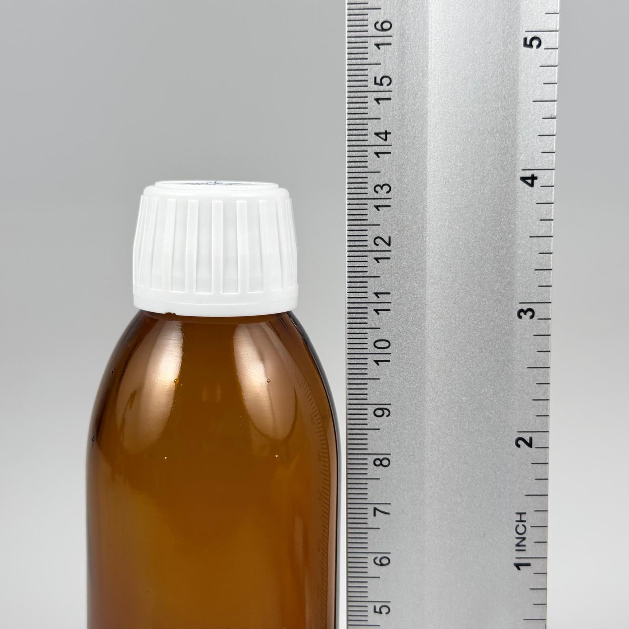 160 CC AMBER CAM ŞİŞE - BEYAZ KİLİTLİ KAPAKLI - 160 ML CAM ŞİŞE - KAHVERENGİ ECZA ŞİŞESİ