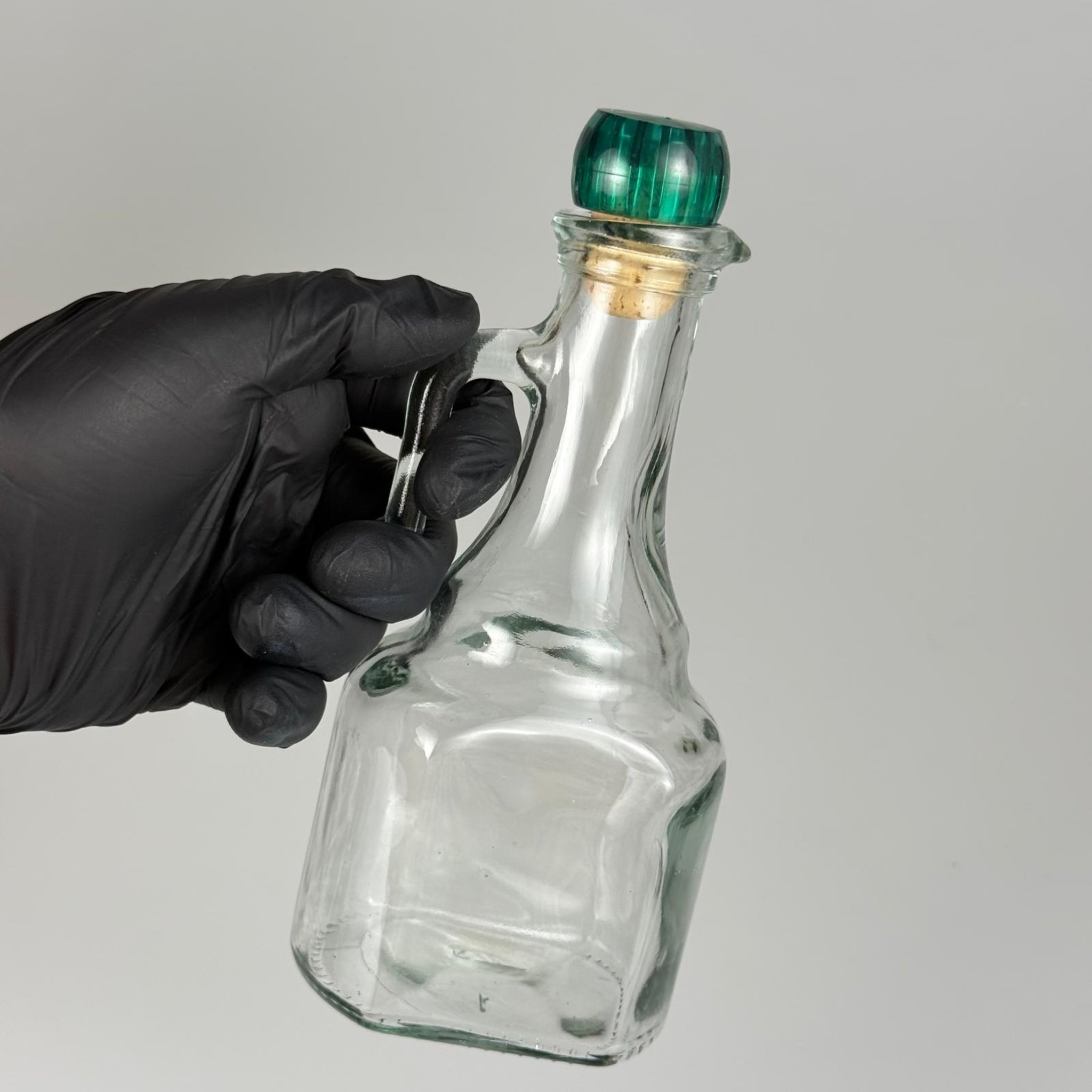 250 CC GAGALI KULPLU YAĞLIK CAM ŞİŞE - 250 ML GALON YAĞDANLIK ŞİŞE - YAĞ ŞİŞESİ - YEŞİL DOĞAL MANTAR TIPALI