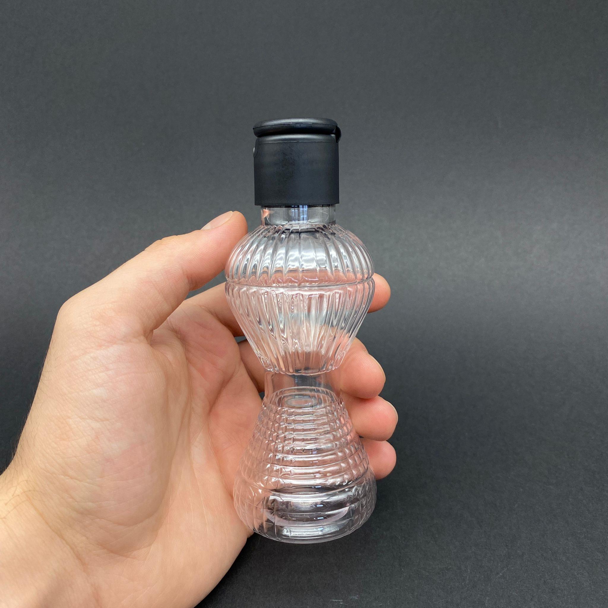 100 CC PIRLANTA MODEL PET ŞİŞE - SİYAH FLİPTOP AKITICI KAPAKLI - 100 ML AKITICILI PLASTİK ŞİŞE