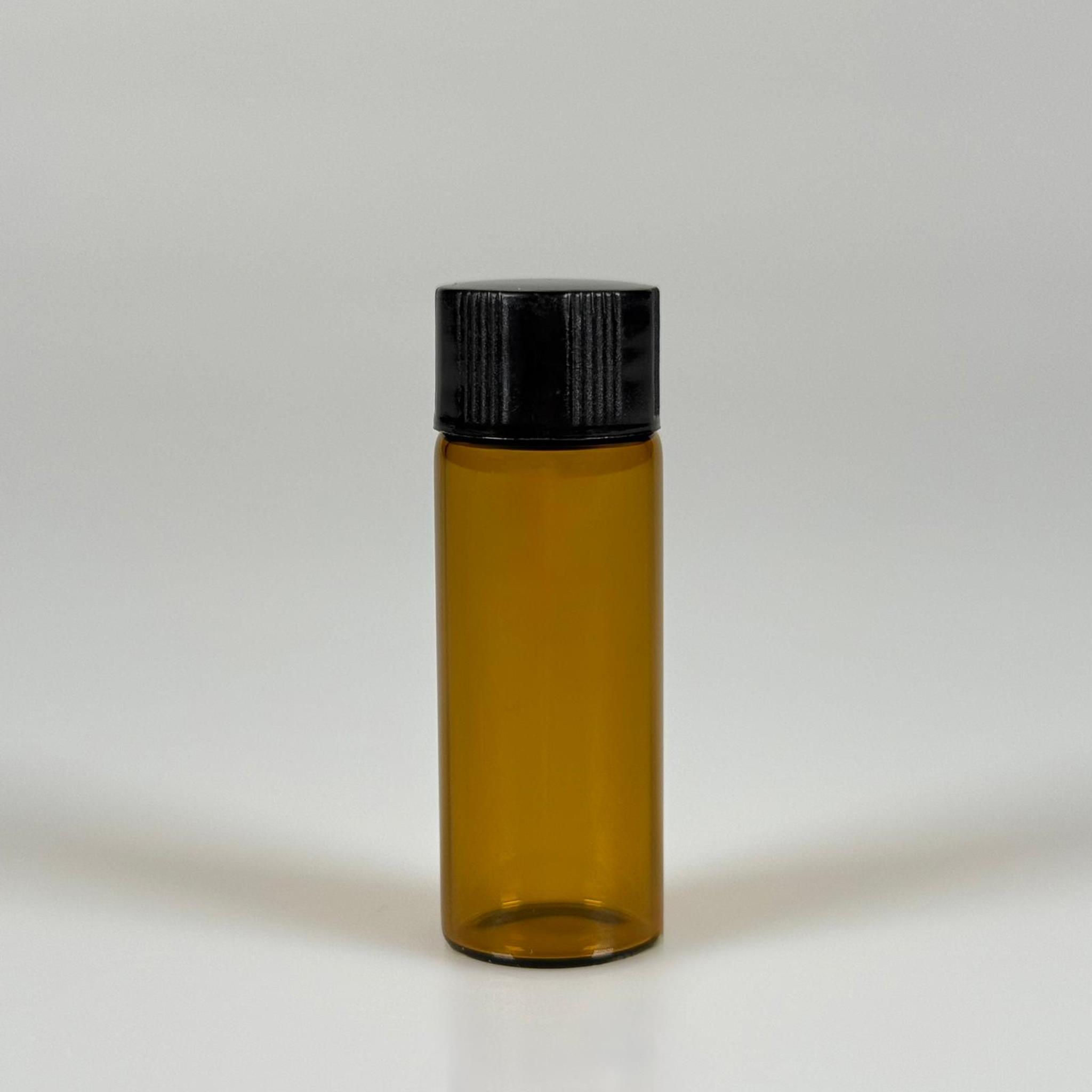 5 CC AMBER CAM ŞİŞE - SİYAH KAPAKLI - 5 ML KAPAKLI CAM ŞİŞE