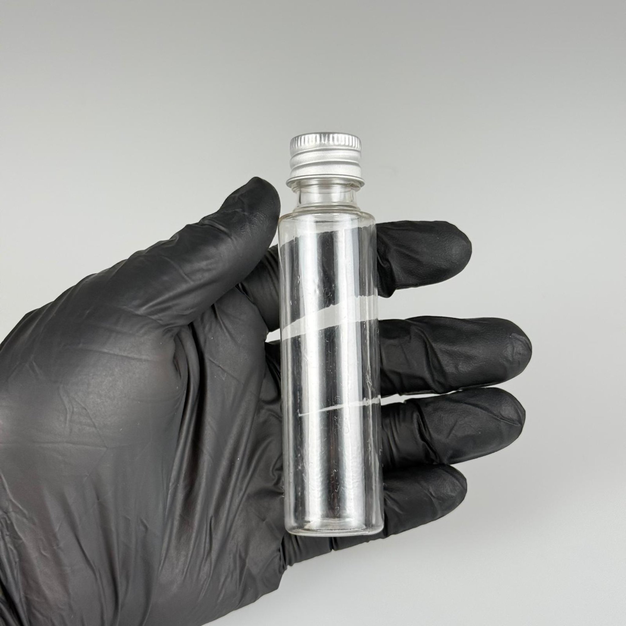 35 CC PET ŞİŞE - KÖPÜK CONTALI GÜMÜŞ ALÜMİNYUM METAL KAPAKLI + KÖR TIPALI TAKIM - 35 ML ŞEFFAF PET ŞİŞE