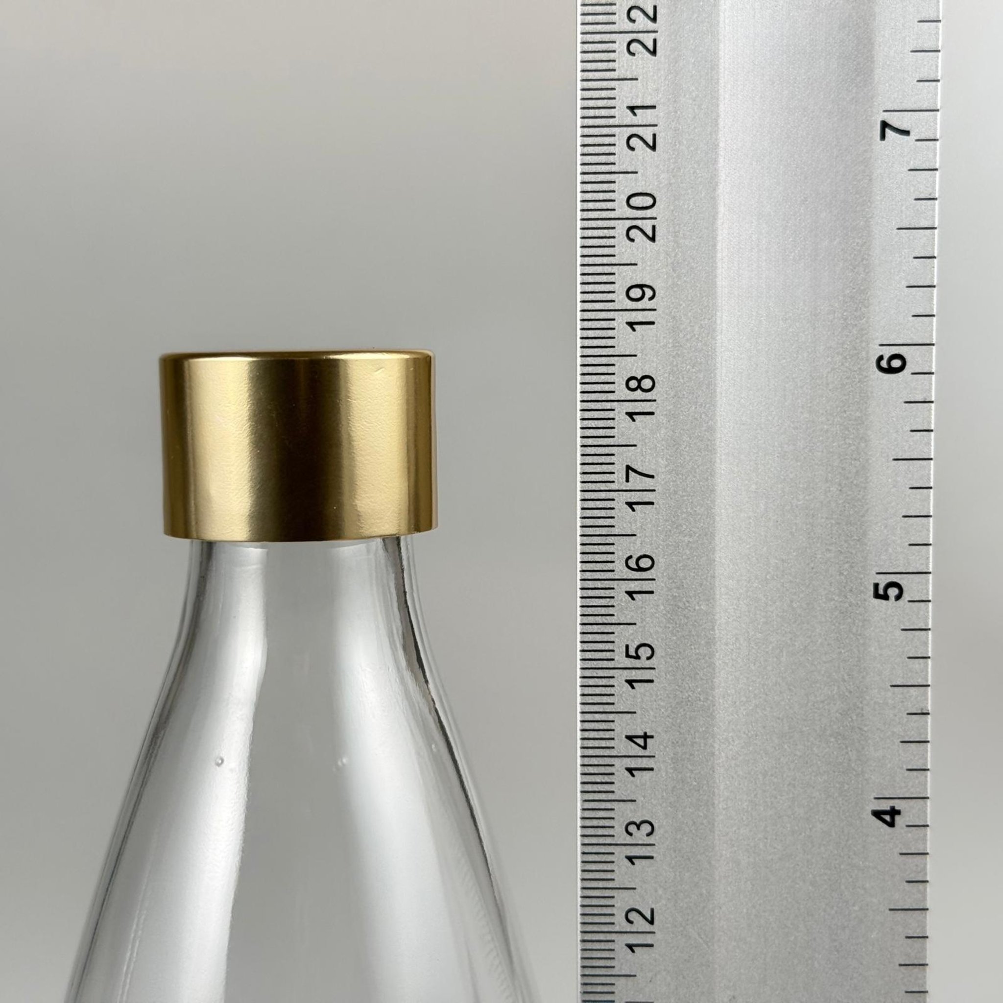 330 CC CAM ŞİŞE + ALÜMİNYUM KAPLAMALI GOLD KAPAKLI TAKIM - 330 ML SU ŞİŞESİ