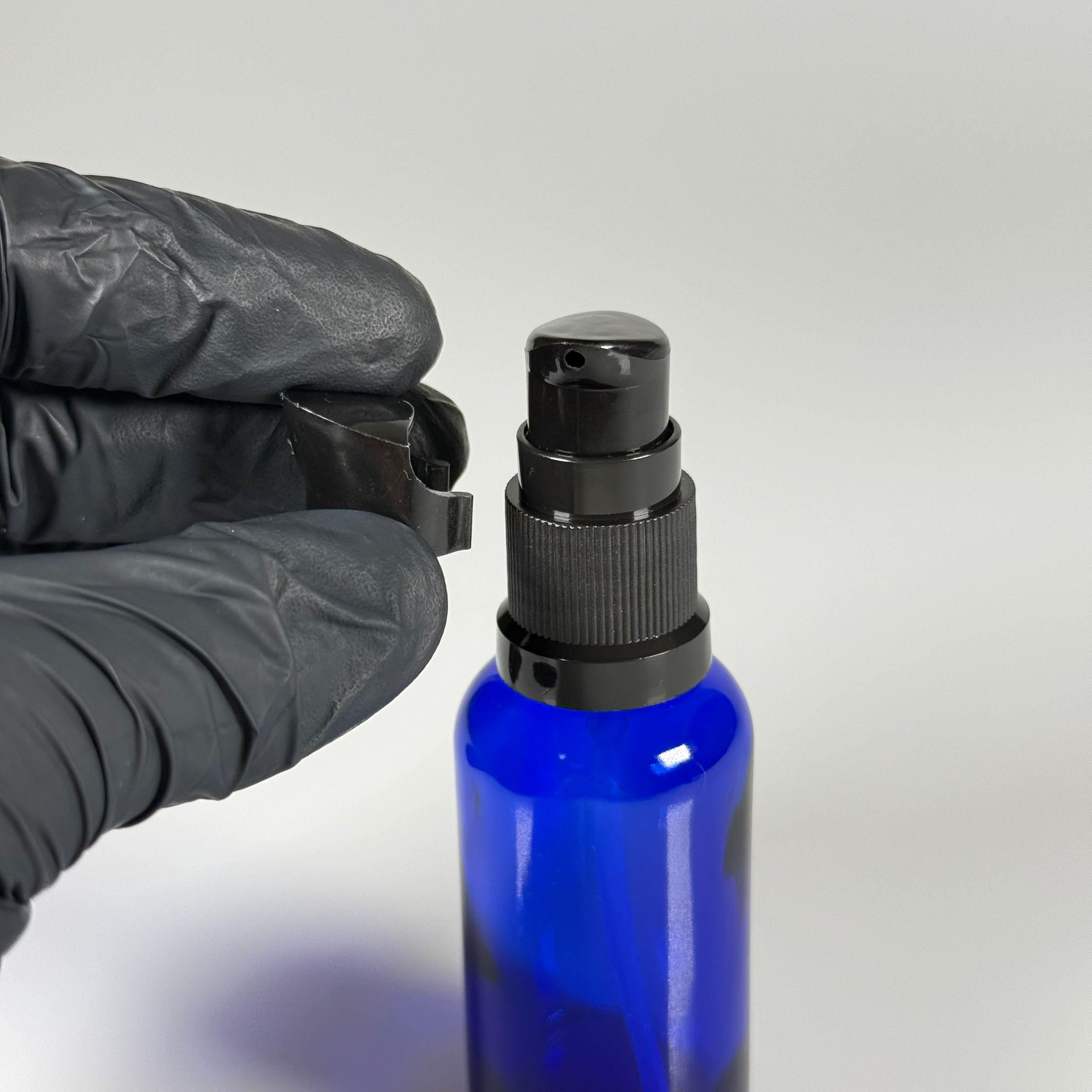 30 CC MAVİ CAM ŞİŞE - SIZDIRMAZ ETEKLİ SİYAH LOSYON POMPALI TAKIM - 30 ML LOSYON ŞİŞESİ - YAĞ, KREM GİBİ YOĞUN KIVAMLI SIVILAR İÇİN CAM AMBALAJ