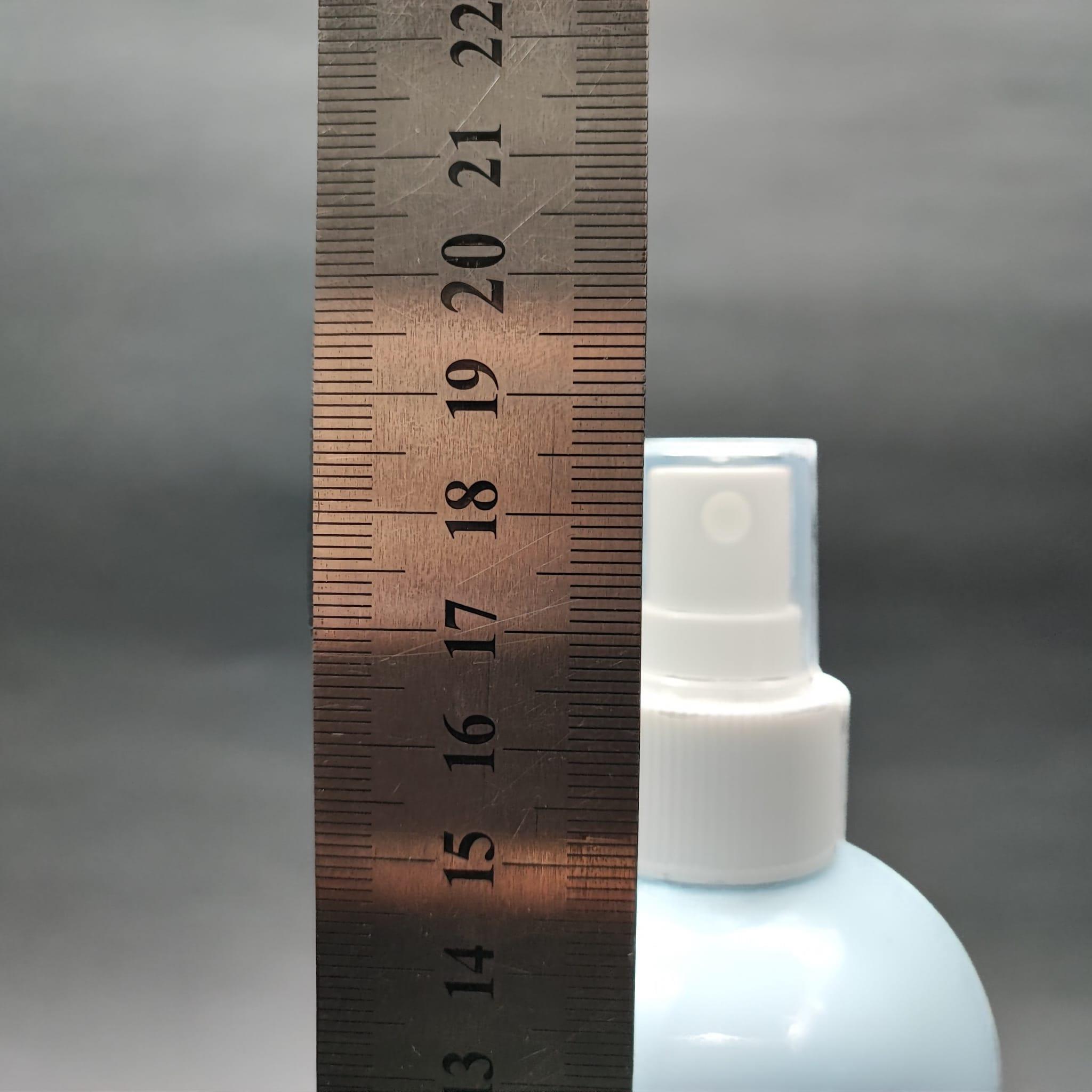 400 CC OVAL BOYUNLU SİLİNDİR PET ŞİŞE (30 GR) - BEYAZ SPREYLİ - 400 ML PLASTİK ŞİŞE - BEBEK MAVİSİ