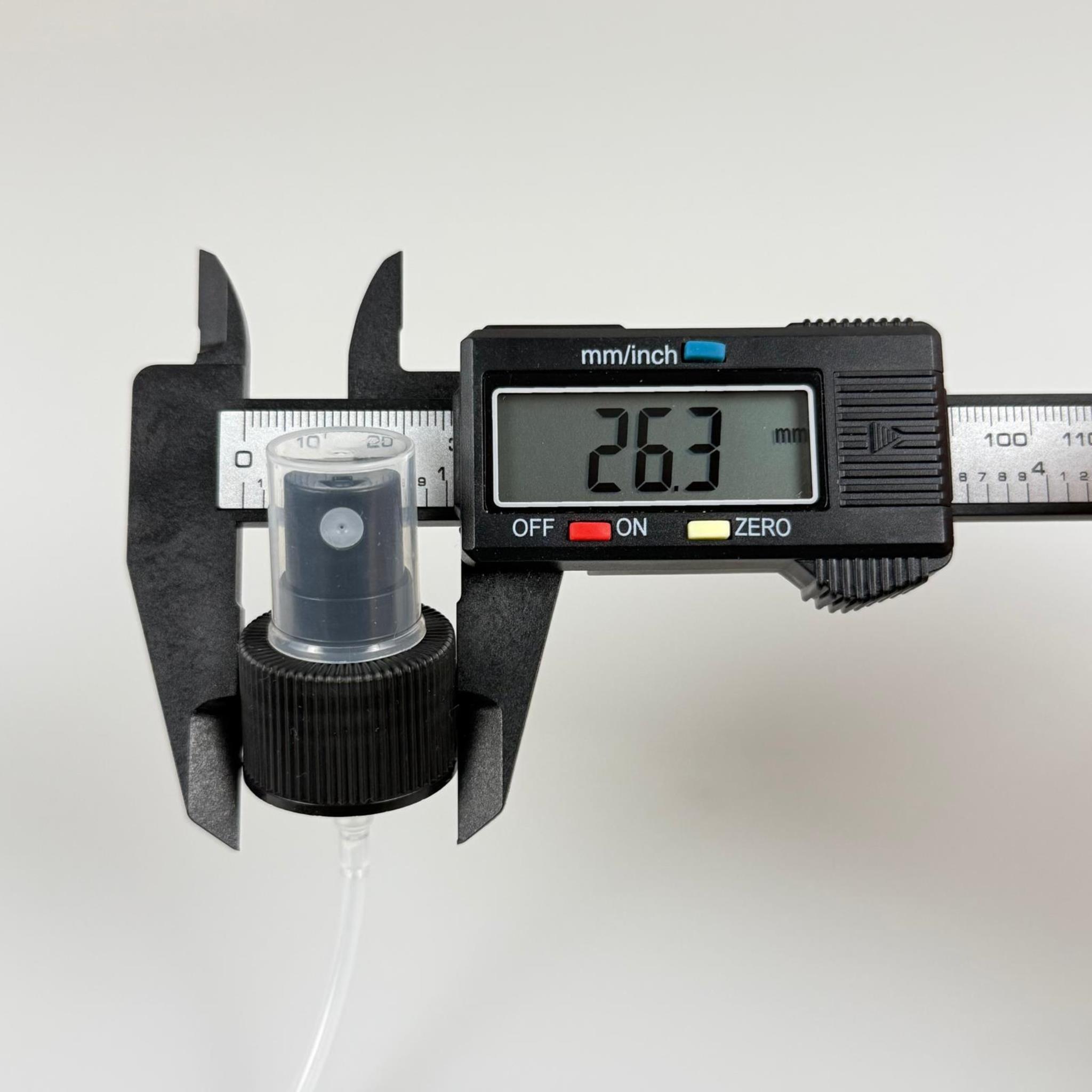 24 MM SPREY PARMAK SPREY SİYAH RENK - 24 MM VALF - ŞEFFAF KAPAKLI