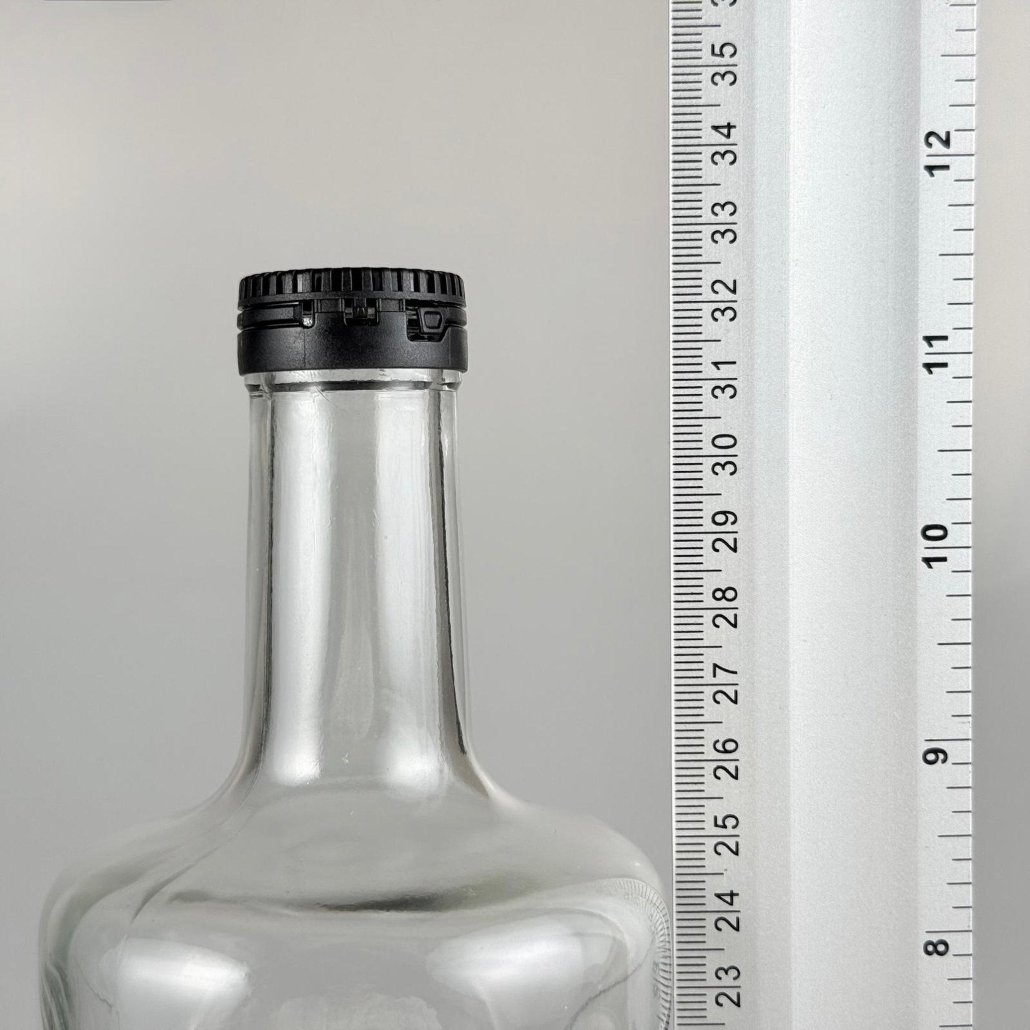1000 CC DESENLİ DORİKA ŞEFFAF CAM ŞİŞE + YANDAN YIRTMAÇLI SİYAH ÇAKMA KAPAKLI TAKIM - 1000 ML MANTAR TIPALI ÇAKMA AĞIZ  CAM ŞİŞE