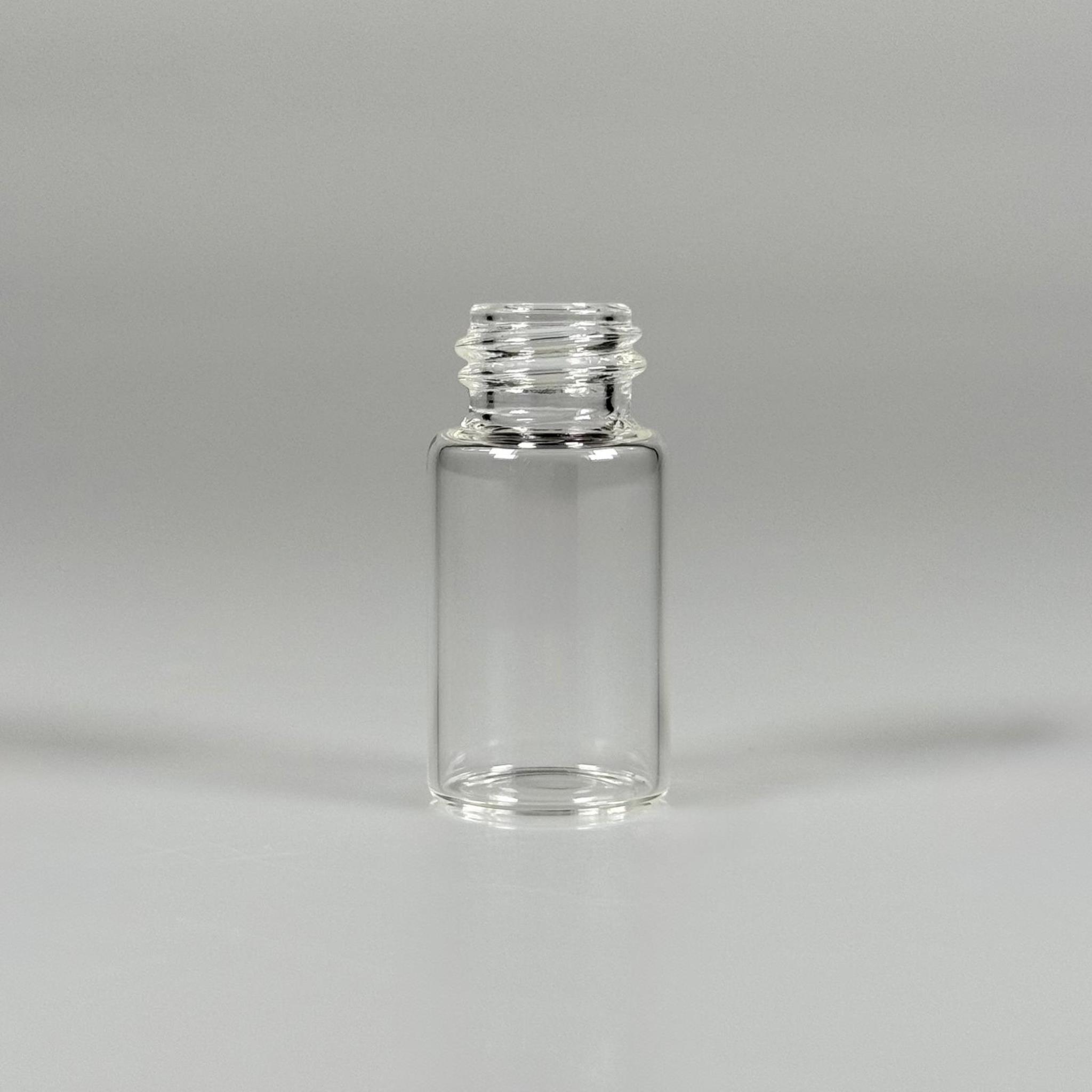 3 CC ŞEFFAF CAM ŞİŞE - 14 MM VİDALI AĞIZ - KAPAKSIZ 3 ML CAM ŞİŞE