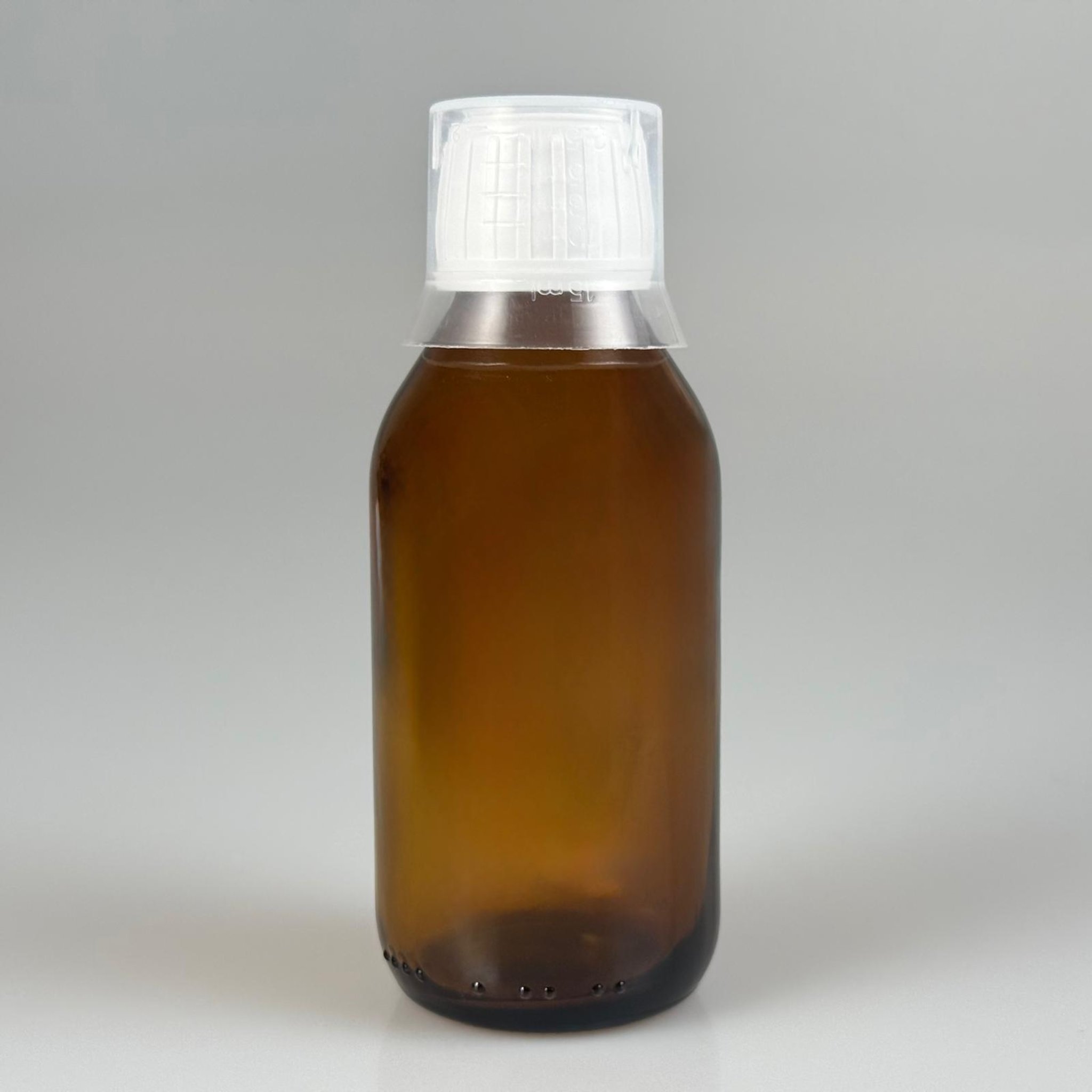 100 CC AMBER CAM ŞİŞE + BEYAZ KİLİTLİ KAPAKLI -+ 15 ML ÖLÇEK TAKIM - 100 ML KAHVERENGİ BOŞ ŞURUP ŞİŞESİ (AĞIZ ÇAPI 25 MM)