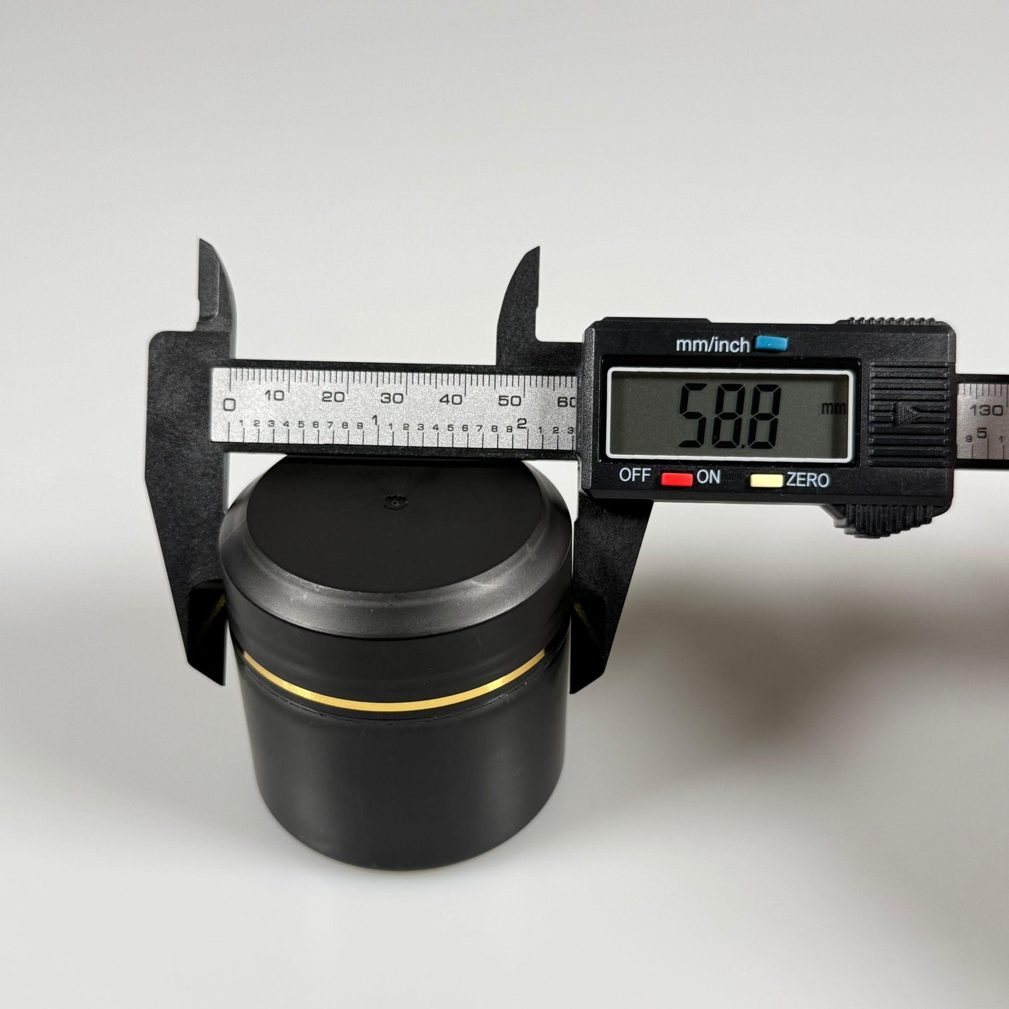 50 CC NOBEL KREM KAVANOZU - KAPAKLI - İÇ TIPALI - SİYAH - GOLD YALDIZLI KREM KUTUSU - KOZMETİK AMBALAJ