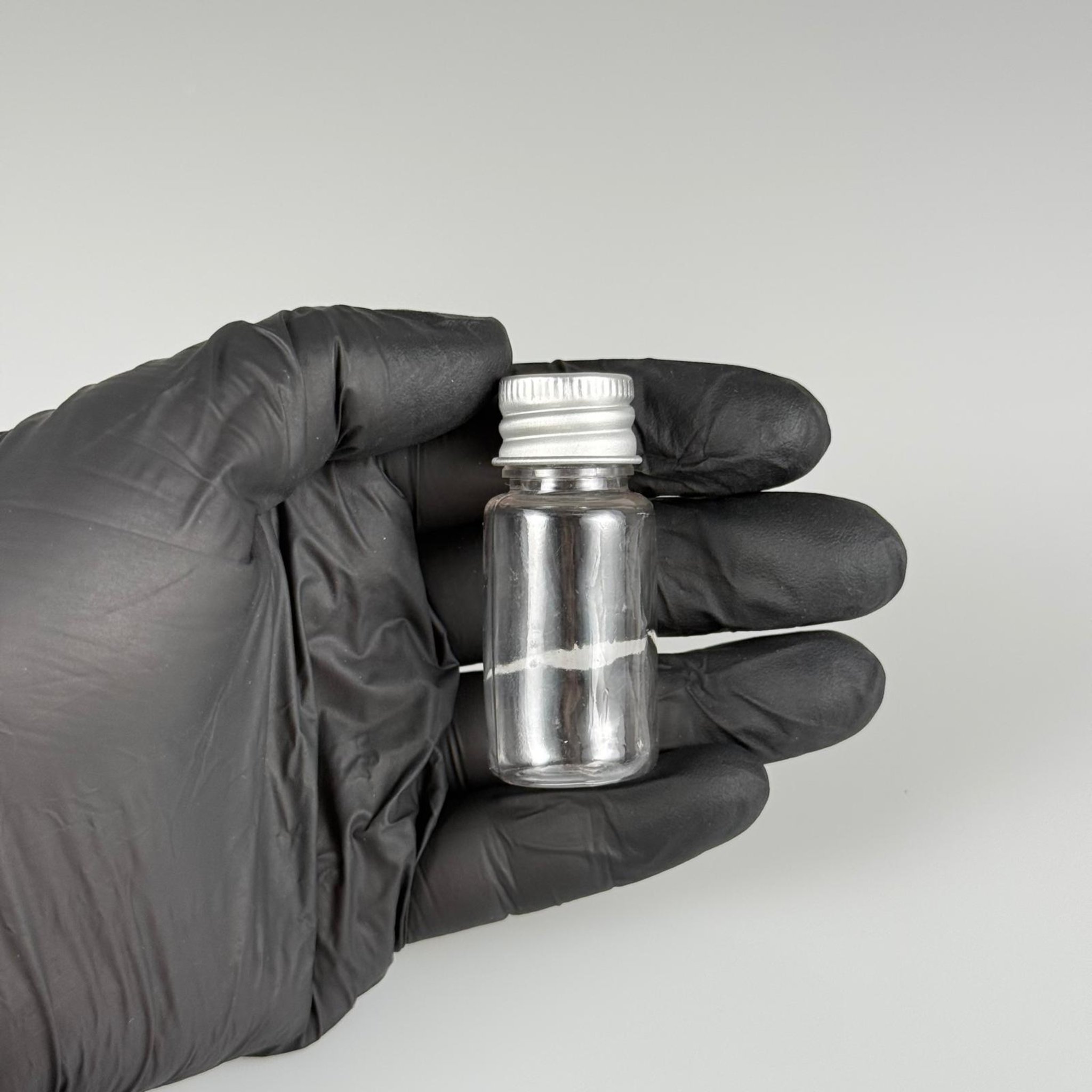 10 CC ŞEFFAF PET SHOT ŞİŞE - KÖPÜK CONTALI GÜMÜŞ ALÜMİNYUM METAL KAPAKLI + KÖR TIPALI TAKIM - 10 ML PLASTİK ŞİŞE