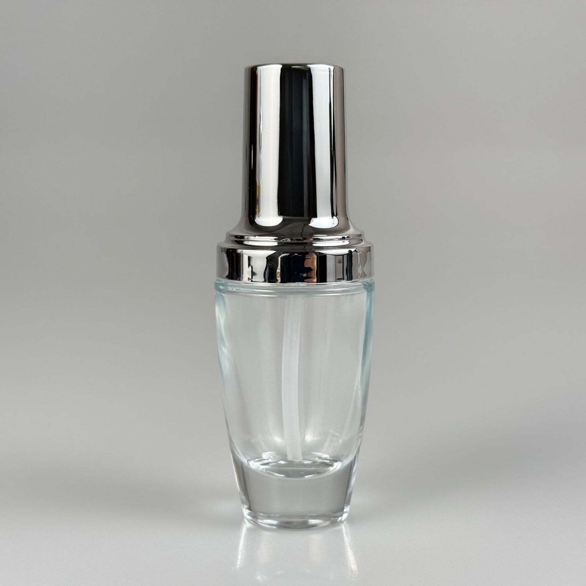 30 ML ROMA ŞİŞE - GÜMÜŞ METAL POMPALI BOŞ LÜX LÜX KREM VE LOSYON ŞİŞELERİ