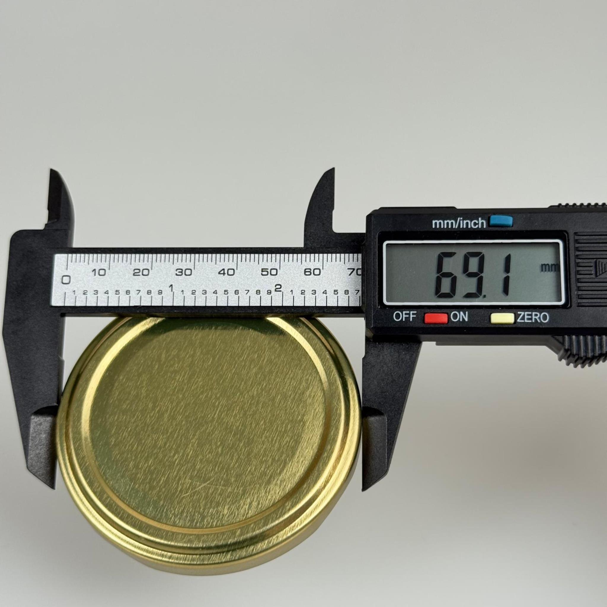 66 MM TWİST-OFF GOLD DÜZ (MC066RTS451) RP10 - SİLGAN MARKA KAVANOZ KAPAĞI - METAL KONSERVE KAPAK