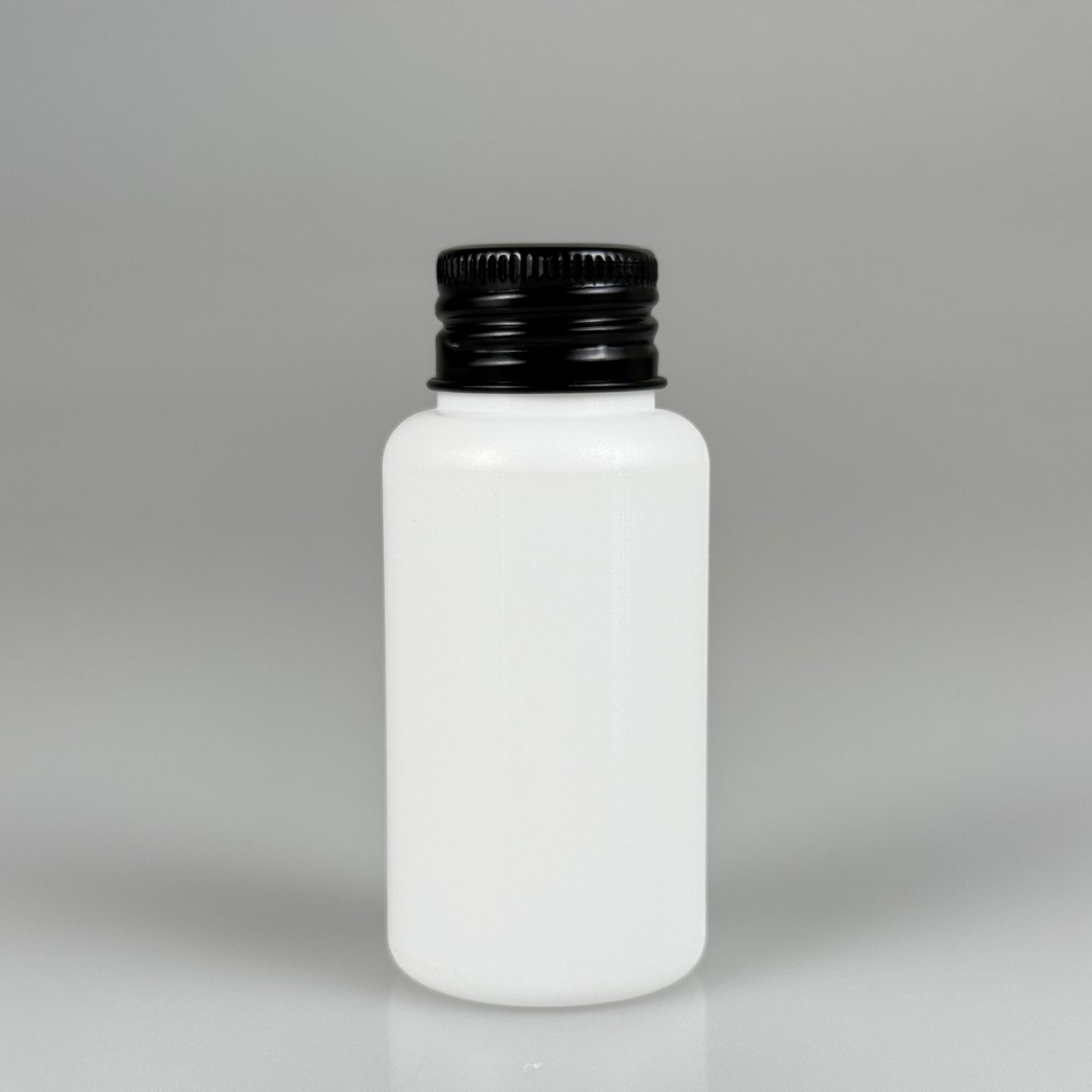 50 CC BEYAZ POLİETİLEN PLASTİK ASETON ŞİŞESİ ( 24 AĞIZ ) + KÖPÜK CONTALI SİYAH METAL ALÜMİNYUM KAPAK TAKIM - 50 ML BEYAZ PLASTİK ASETON ŞİŞELERİ