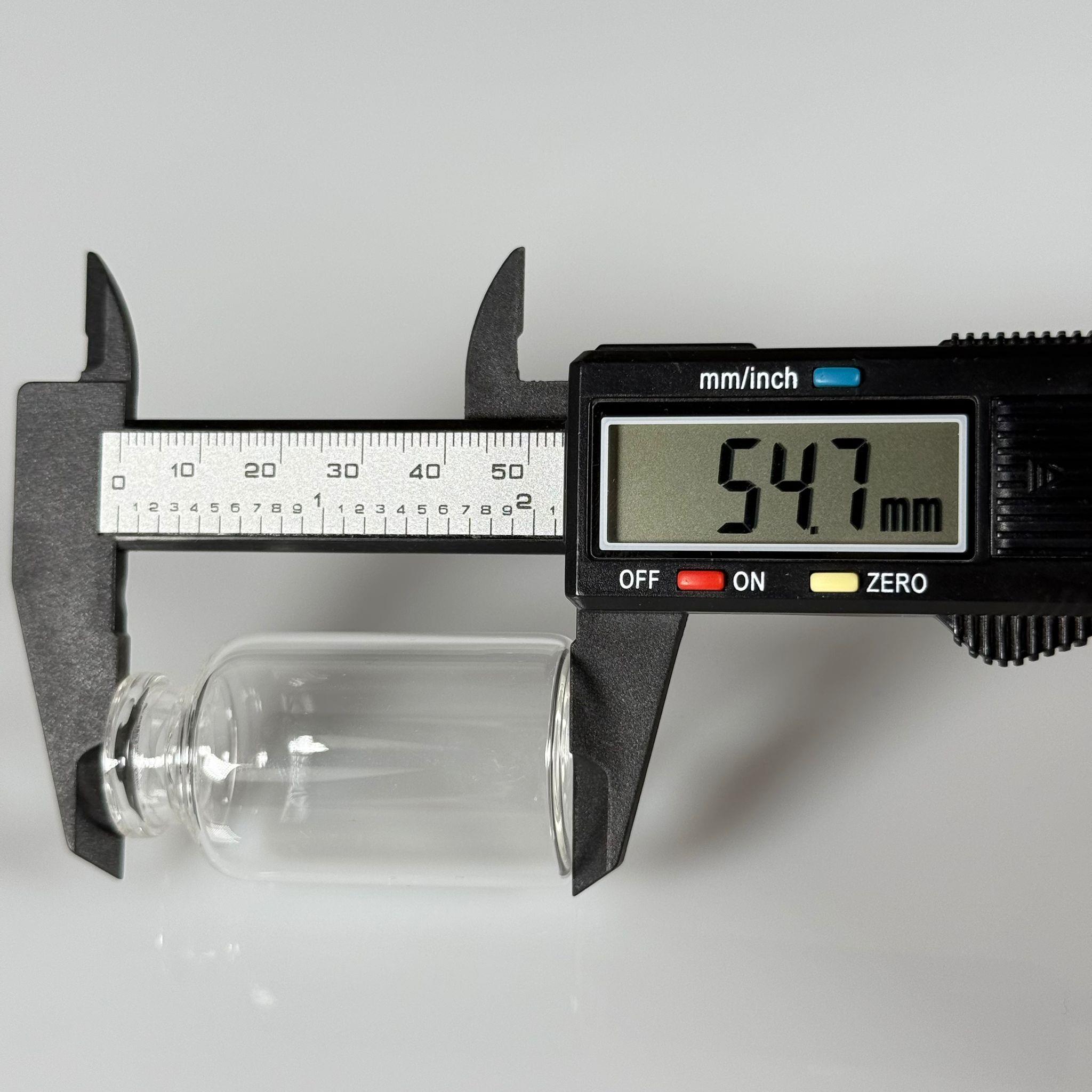 BOROSİLİKAT ŞEFFAF CAM ŞİŞE - 25 CC - 30x55 MM - ÇEKME CAM BORU FLAKON İNCE PENİSİLİN ŞİŞESİ - AĞIZ ÇAPI 20 MM