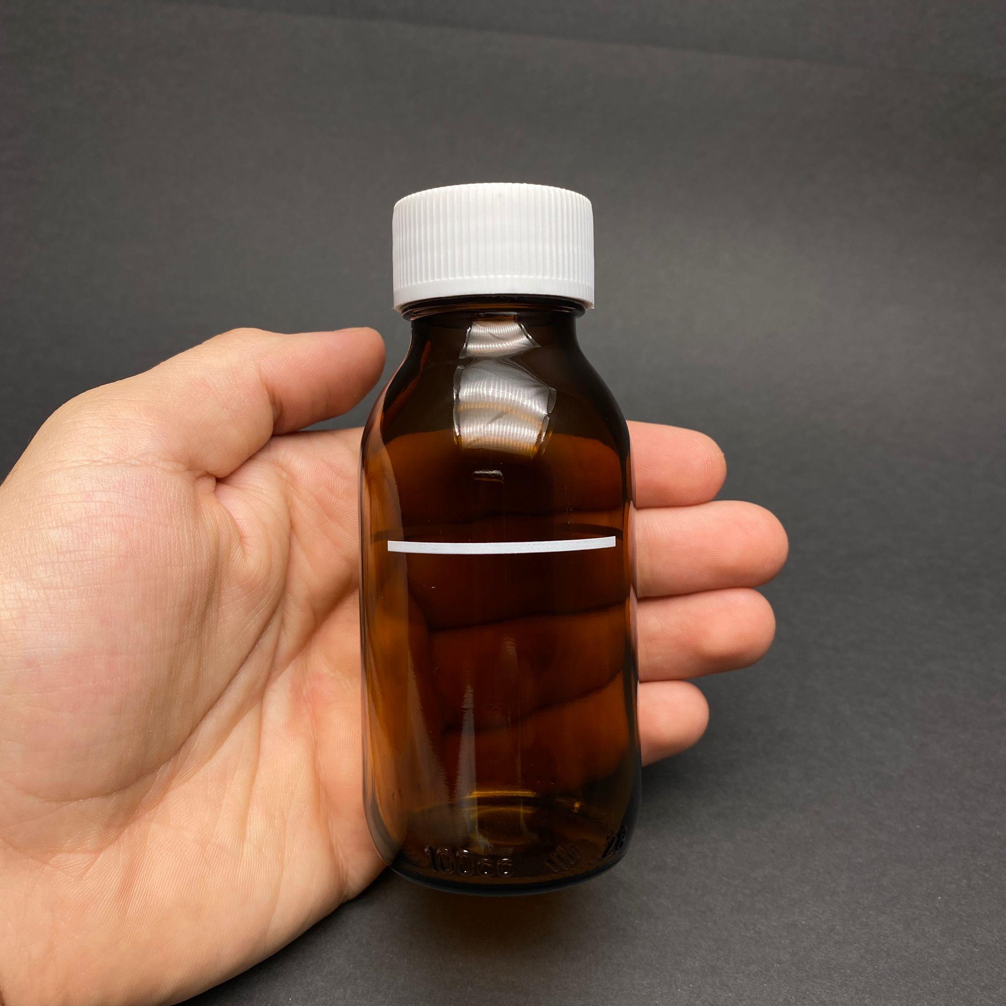 100 CC AMBER ÇİZGİLİ MODEL CAM ŞİŞE - BEYAZ PLASTİK KAPAKLI - 100 ML KAHVERENGİ BOŞ ŞURUP ŞİŞESİ (AĞIZ ÇAPI 31 MM)