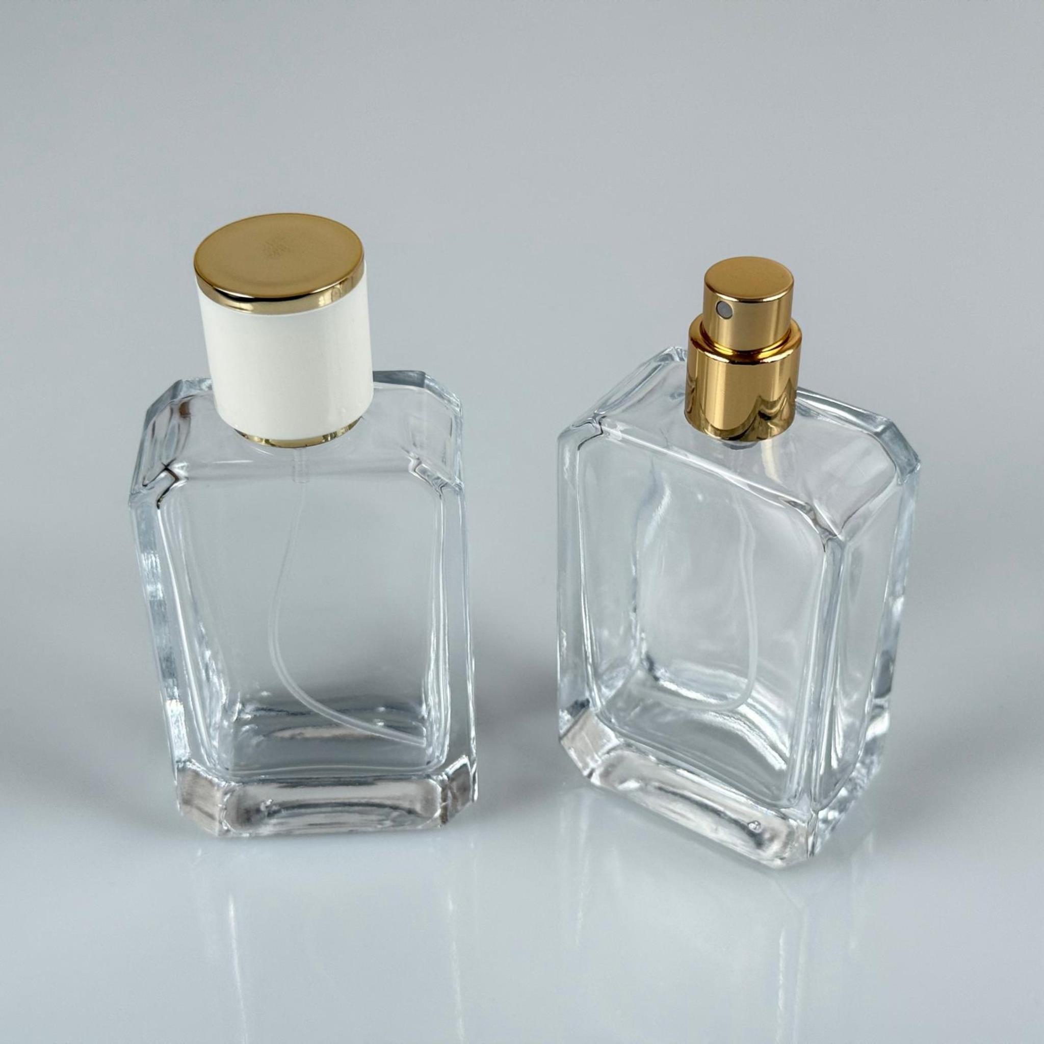 50 ML KÖŞELİ MODEL ANGEL PARFÜM ŞİŞESİ - GOLD METAL SPREYLİ + GOLD BEYAZ KAPAKLI (AĞIZ 15 MM GEÇME KOLAY KAPAMA)