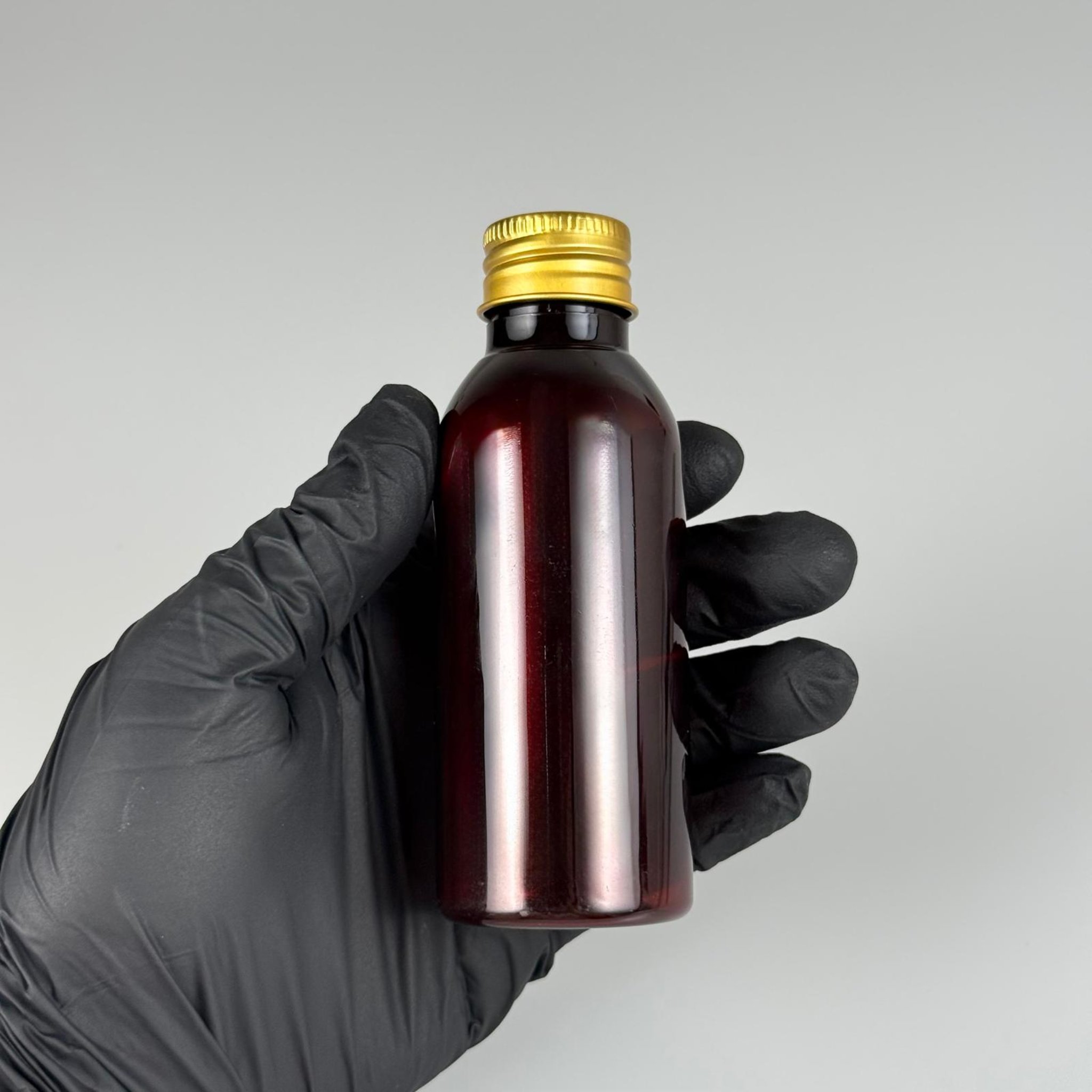 100 CC AMBER SERT MODEL PET ŞİŞE (24 AĞIZ) + KÖPÜK CONTALI GOLD METAL ALÜMİNYUM KAPAK KOLONYA TIPALI TAKIM - 100 ML KAPAKLI KAHVERENGİ KALIN PET ŞİŞELER