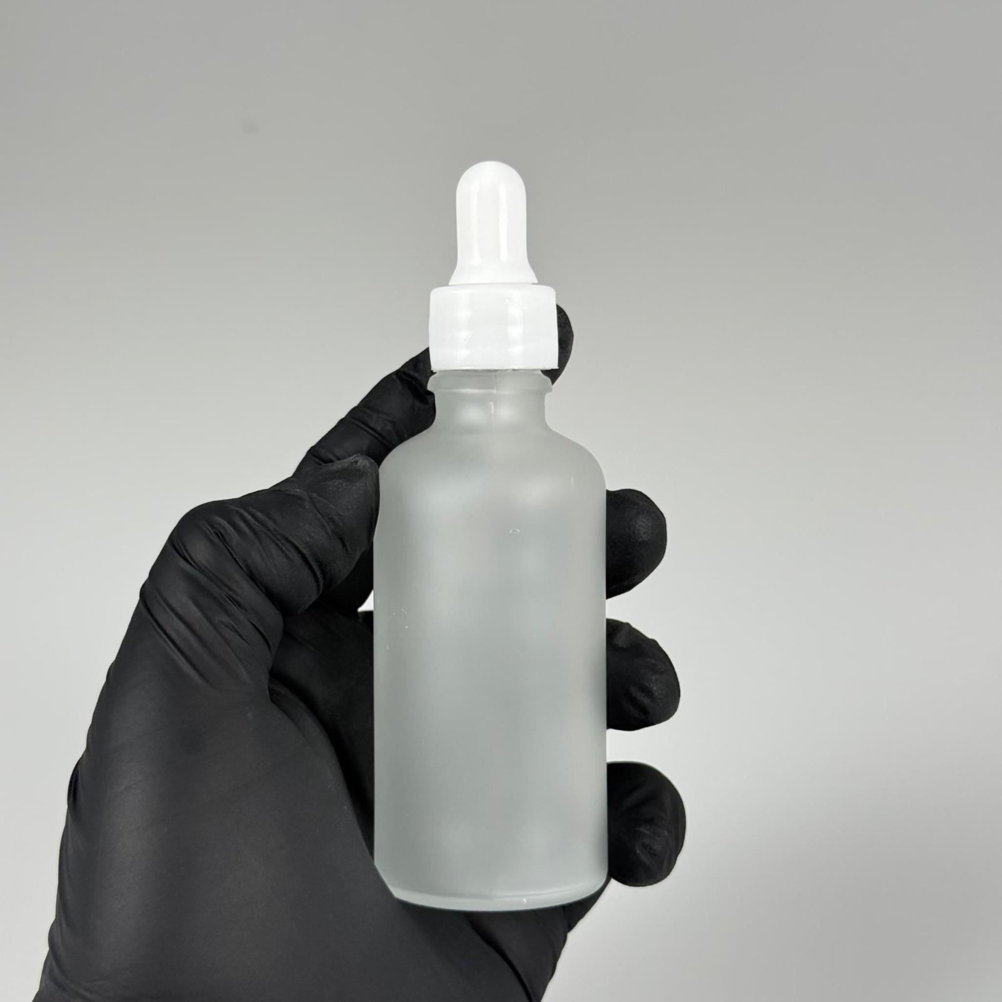 50 CC BUZLU CAM DAMLALIKLI ŞİŞE - BEYAZ EMZİK + BEYAZ DÜZ KAPAK + CAM PİPET TAKIM - 50 ML BUZLU DAMLALIKLI ŞİŞE SETİ