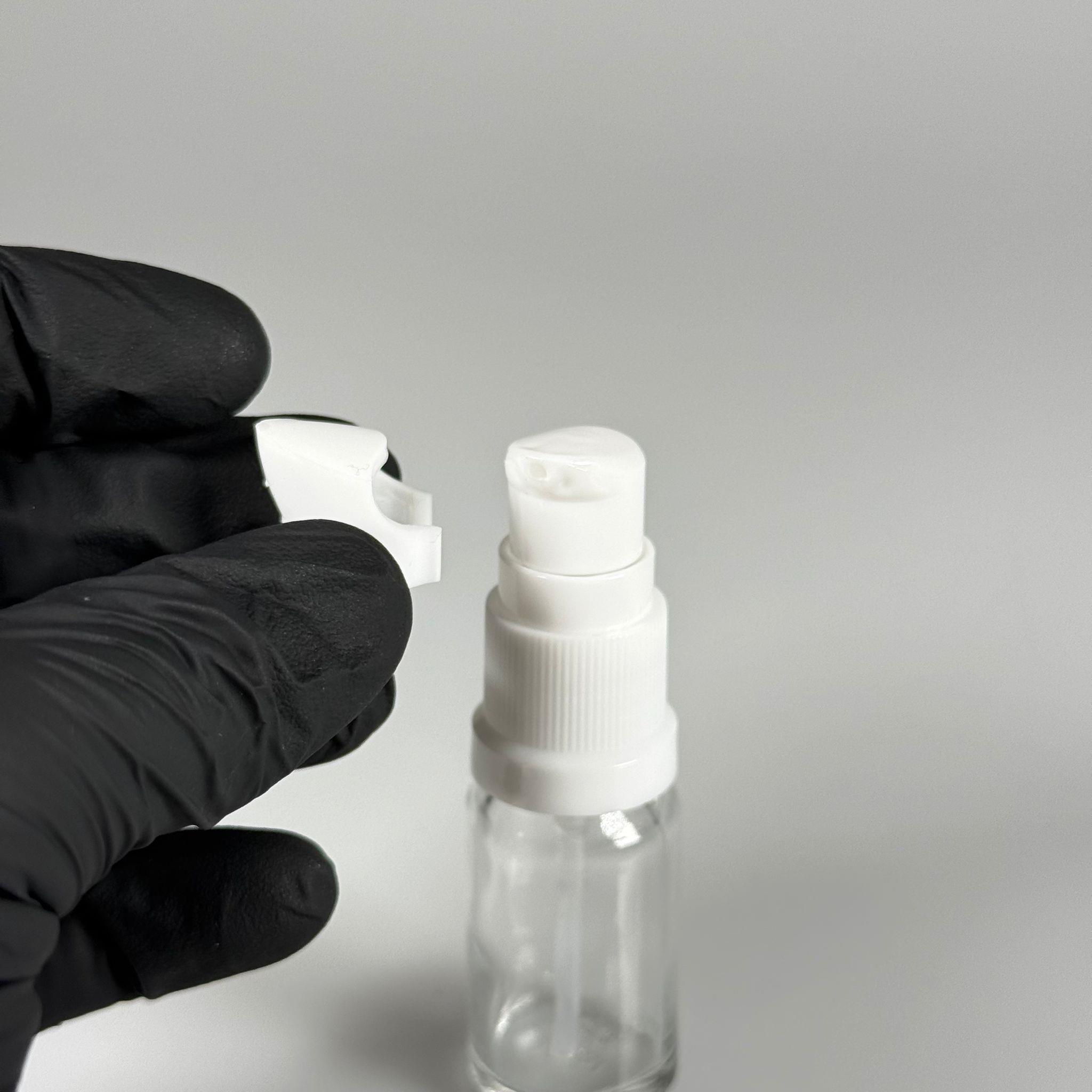 10 CC ŞEFFAF CAM ŞİŞE - SIZDIRMAZ ETEKLİ BEYAZ LOSYON POMPALI TAKIM - 10 ML LOSYON ŞİŞESİ - YAĞ, KREM GİBİ YOĞUN KIVAMLI SIVILAR İÇİN CAM AMBALAJ