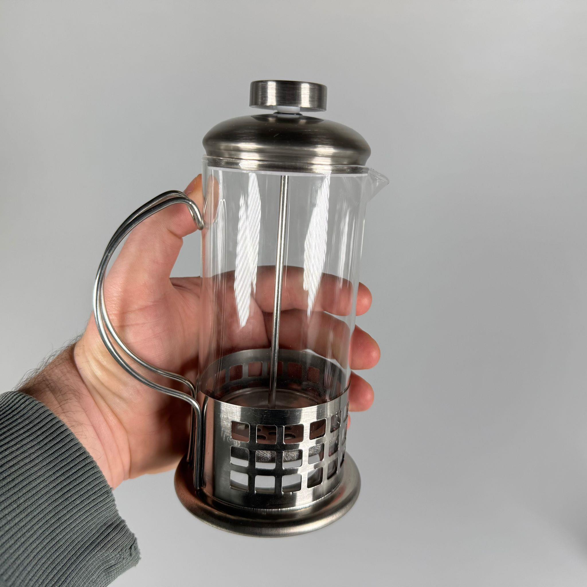 Filtre Kahve Ve Çay Demliği French Press 350 ml - ÇELİK ALTLI - Bitki Çayı Demliği , Kahve Demleme