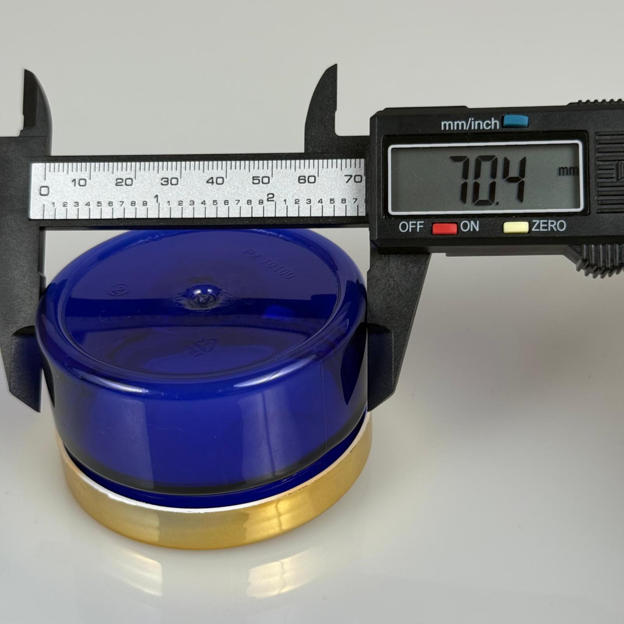 100 ML SERT PET KAVANOZ + GOLD KAPLAMALI PLASTİK KAPAK + İÇ TIPA - 100 CC KALIN MAVİ PLASTİK KAVANOZ GOLD KAPLAMALI PLASTİK KAPAKLI İÇ TIPALI TAKIM - KREM KAVANOZLARI